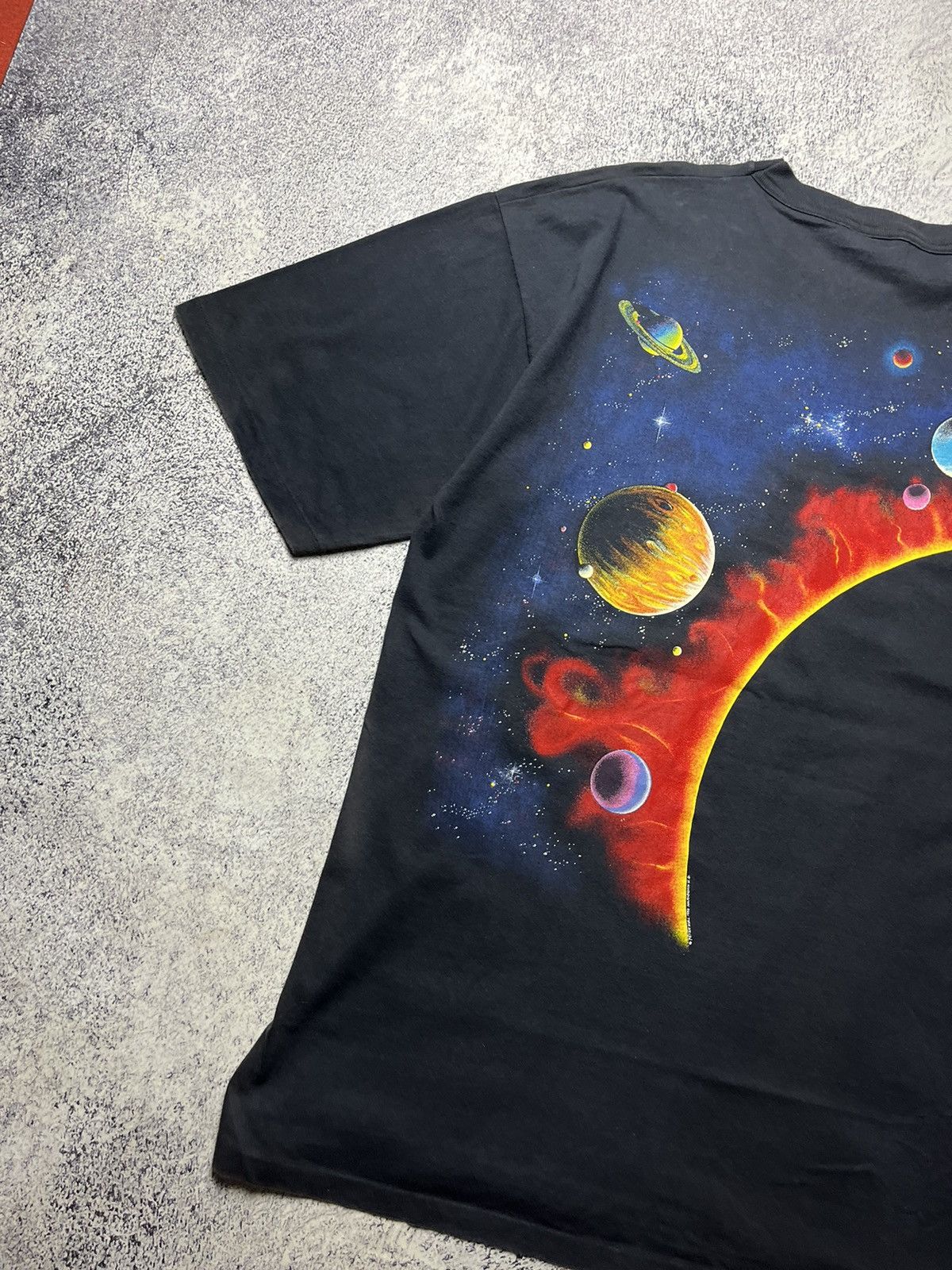 Vintage 1990 Vintage Peter Kull Solar System Graphic T-Shirt 90s Size US XL / EU 56 / 4 - 15 Thumbnail