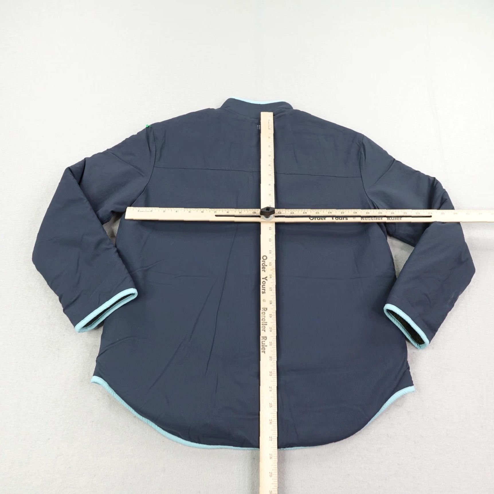 Vintage Title Nine Jacket Womens M Reversible Blue Green Fleece Reversible Coat Size M / US 6-8 / IT 42-44 - 4 Thumbnail