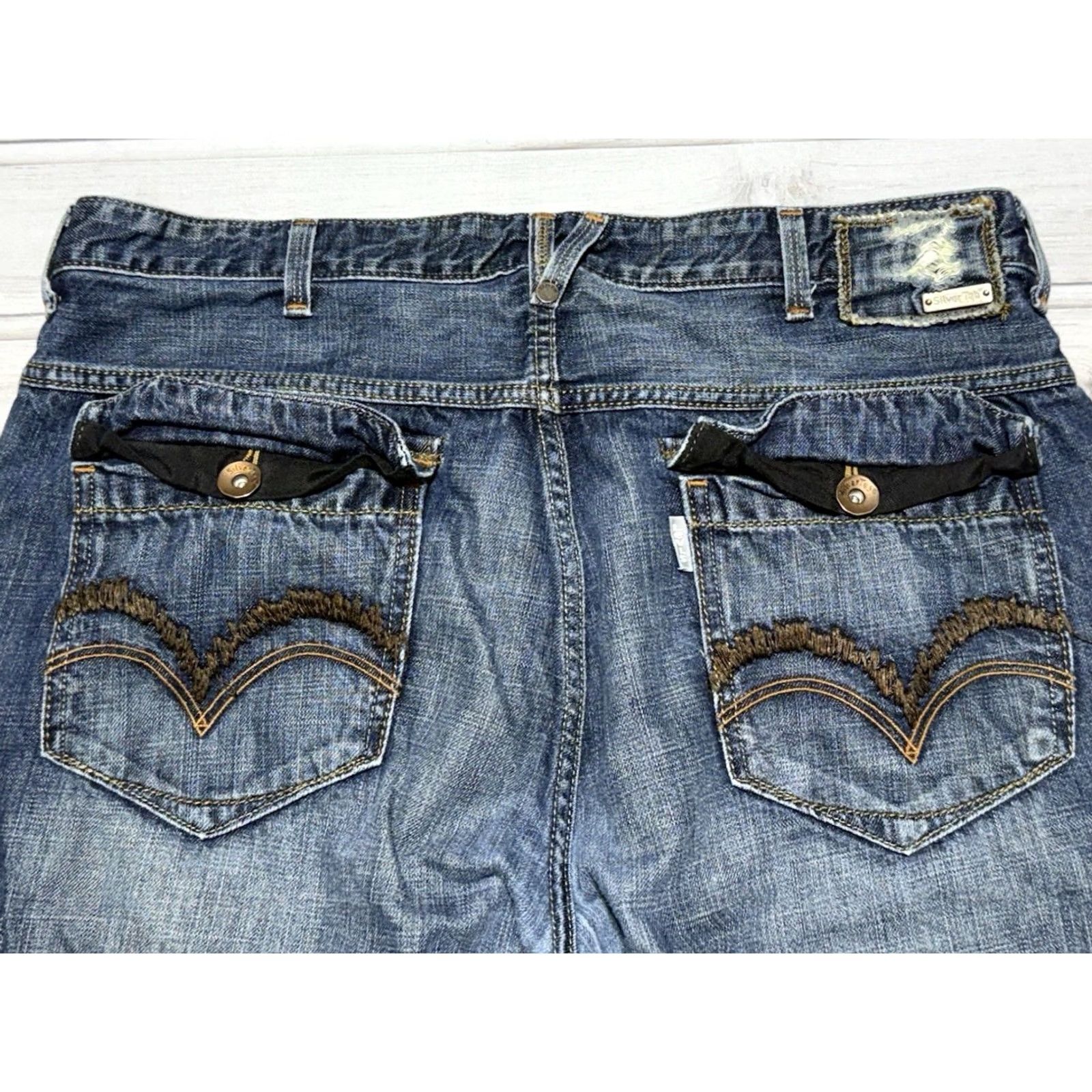 Levi's VINTAGE Levi’s Silvertab Jeans Slim Straight 38x32 Blue 90s Mens Denim 5-Pocket VTG Y2K Size US 38 / EU 54 - 2 Thumbnail