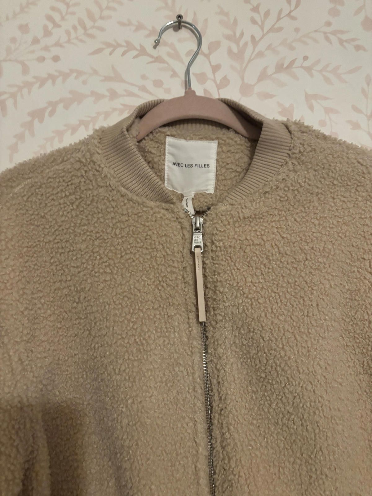 Designer Avec Les Filles Soft Sherpa Zip-Up Bomber Jacket X Size XS / US 0-2 / IT 36-38 - 2 Thumbnail