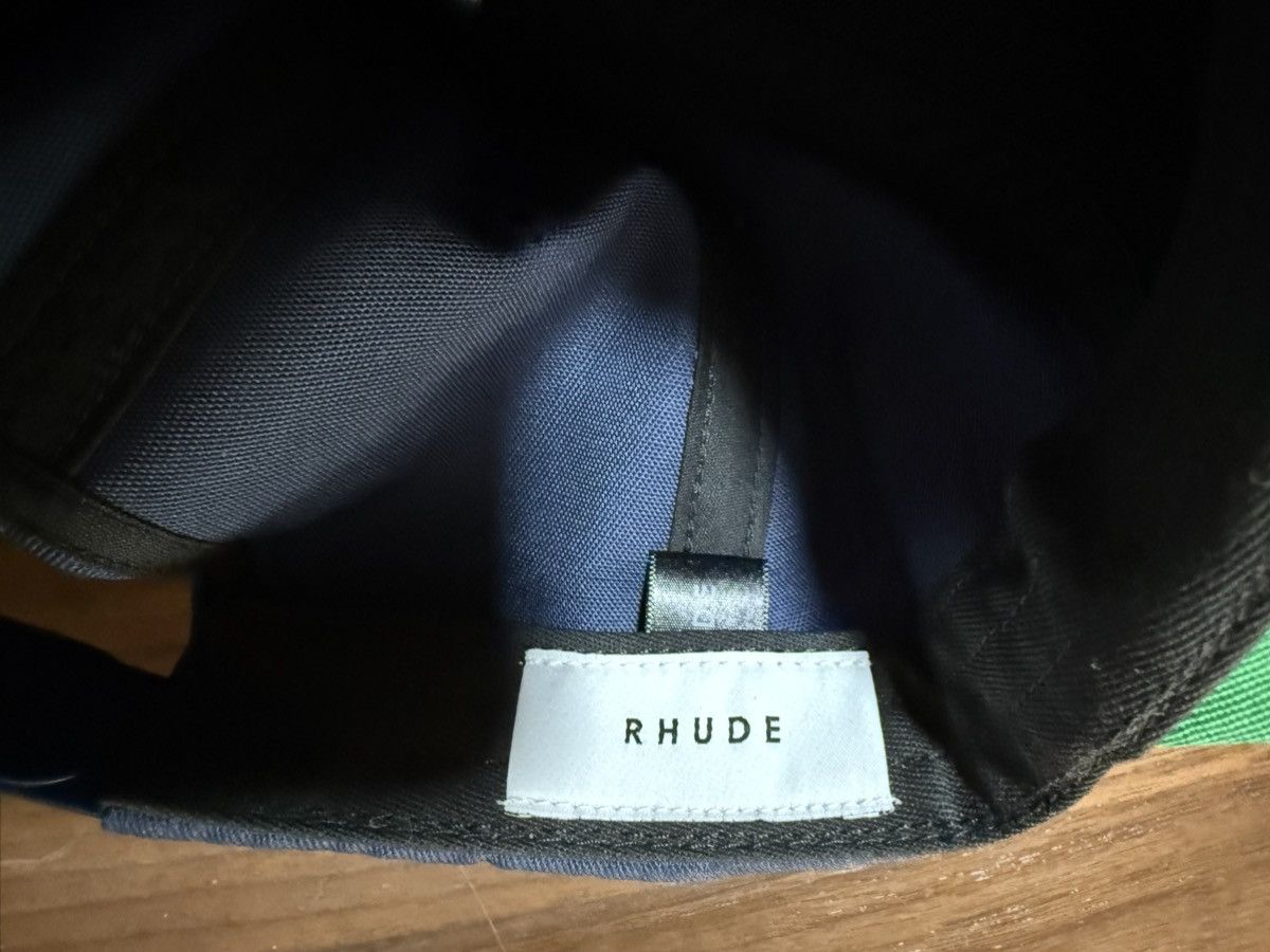 Rhude RHUDE SKI STRUCTURE HAT NAVY BLUE Snapback Cap O/S Size ONE SIZE - 7 Thumbnail