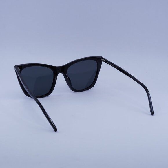 Saint Laurent Paris Saint Laurent SL 214 KATE THIN 001 Sunglasses Black Cat Eye Size ONE SIZE - 6 Thumbnail
