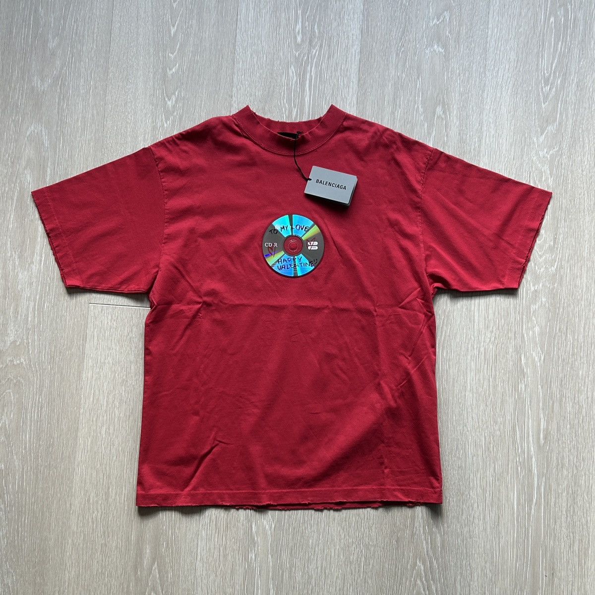 Balenciaga Balenciaga Valentine disk tee capsule *rare* Size US S / EU 44-46 / 1 - 1 Thumbnail