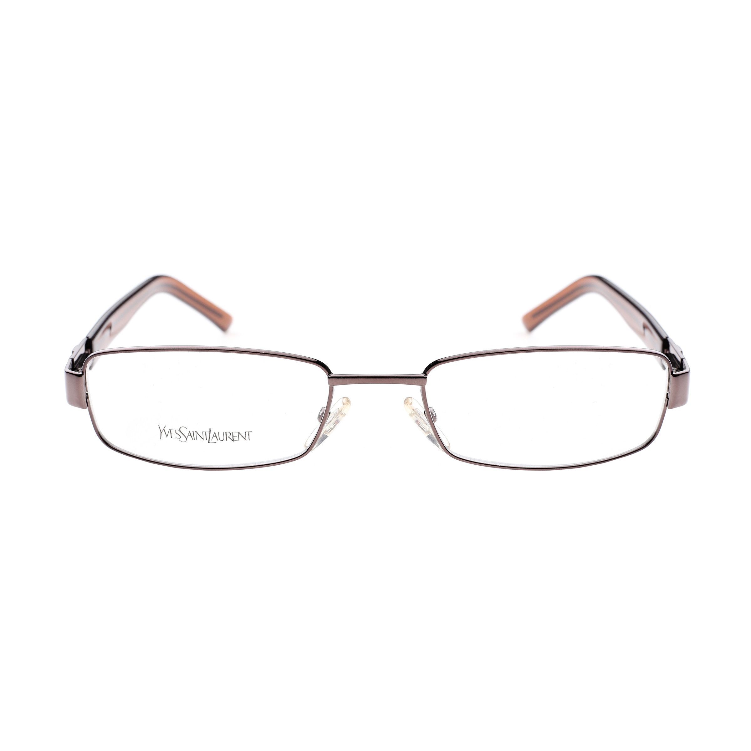 Yves Saint Laurent Yves Saint Laurent '90s Brown Signature Crystals Glasses Size ONE SIZE - 3 Thumbnail