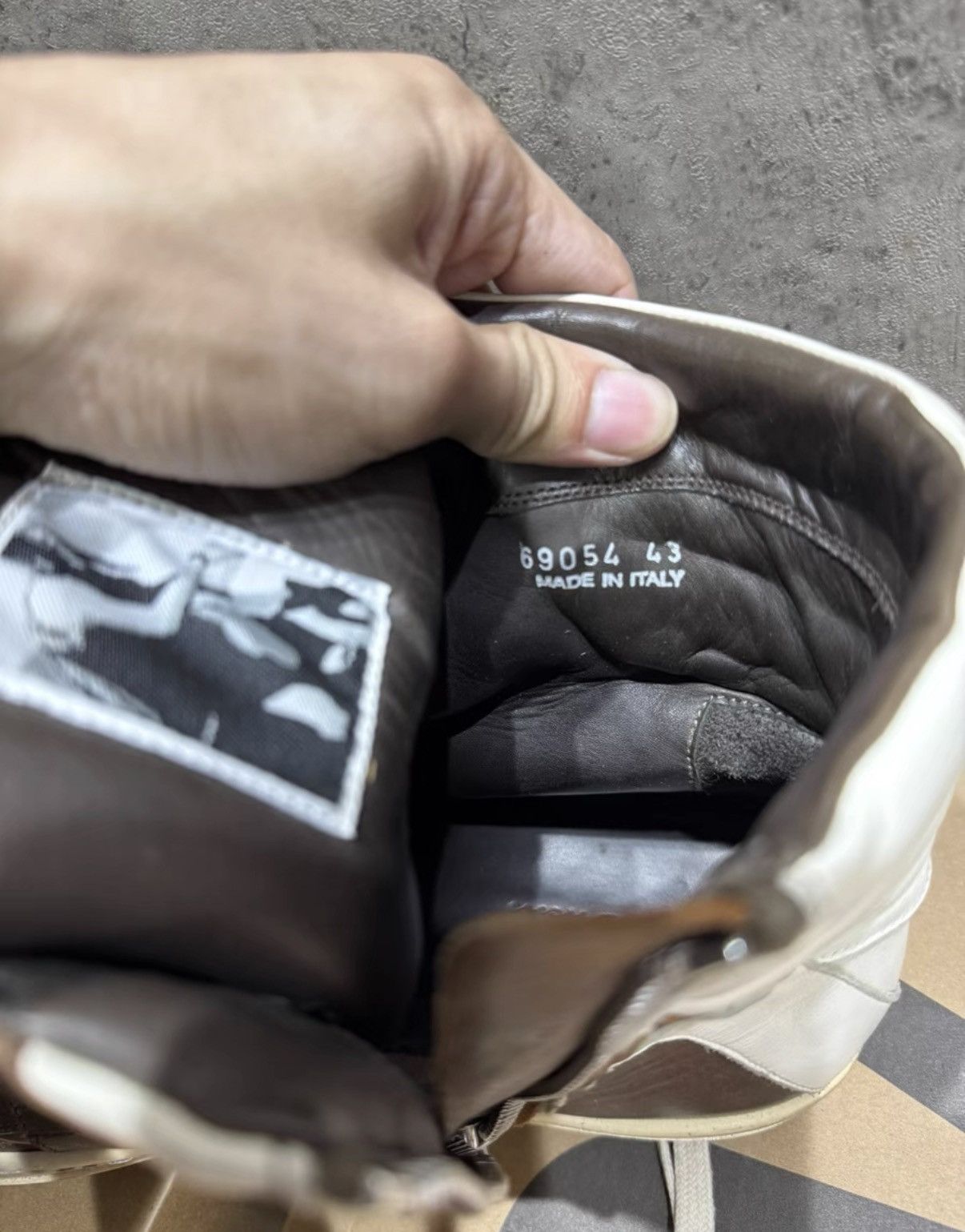 Rick Owens Rick Owens Geobasket, Mocha Brown & White K37 Size US 9.5 / EU 42-43 - 4 Thumbnail