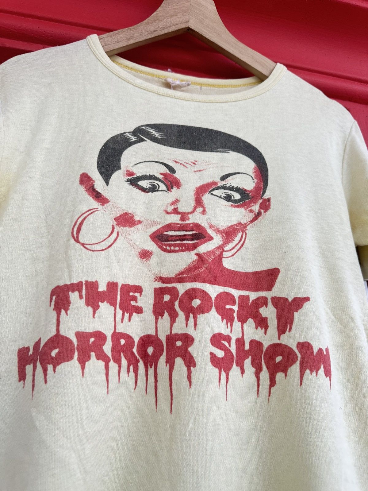 Expert Horror RARE Vintage 70s The Rocky Horrow Show Movie promo Tee Size US S / EU 44-46 / 1 - 2 Thumbnail