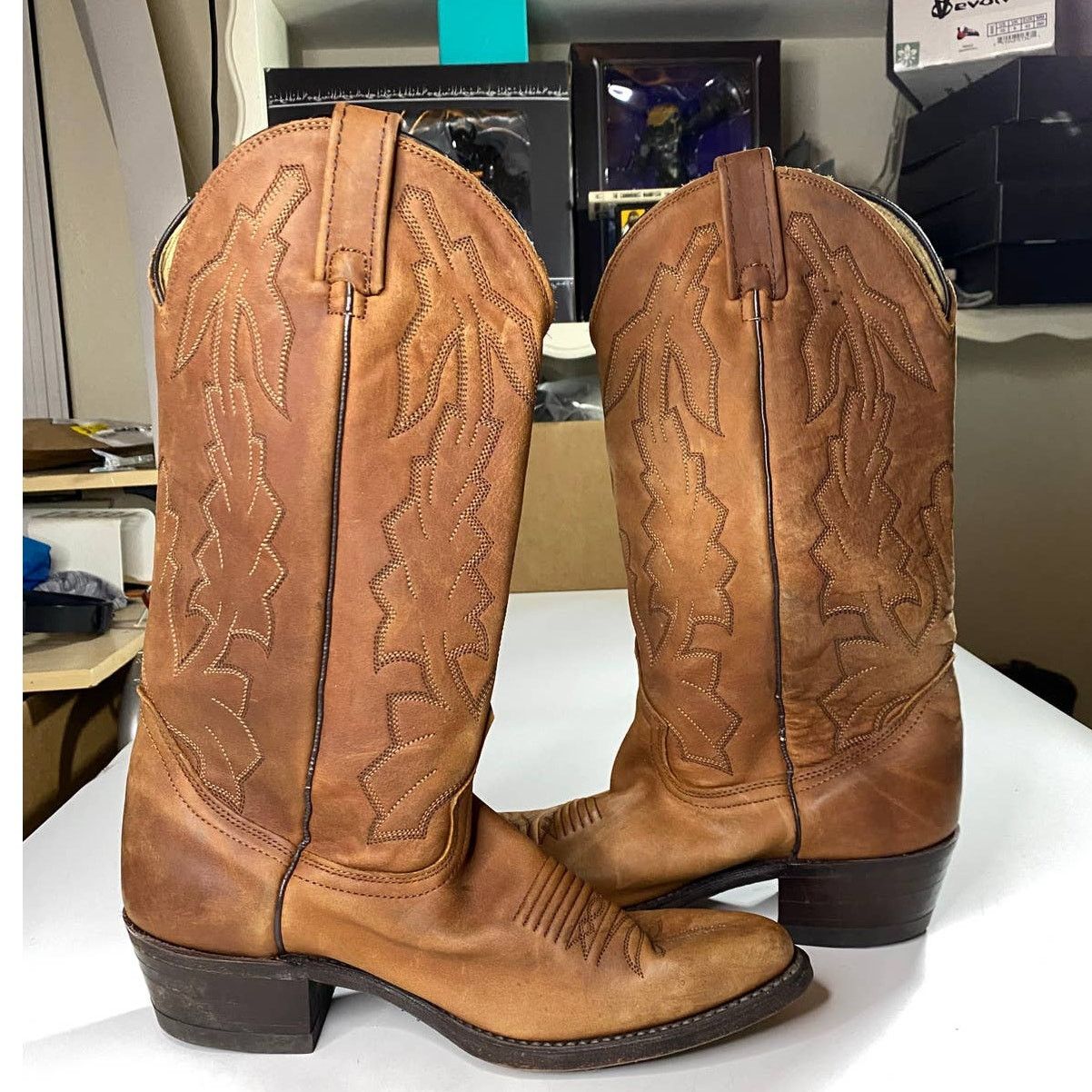 Cowboy Equipment × Dan Post Dan Post Marlboro Leather Western Boots Men's 7.5D Size US 7.5 / EU 40-41 - 5 Thumbnail