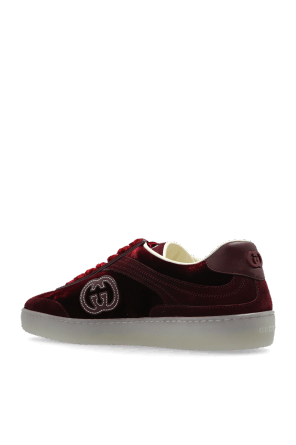 Gucci oc11z0226 Women's G75 Sneakers in Burgundy Size US 8 / IT 38 - 5 Thumbnail