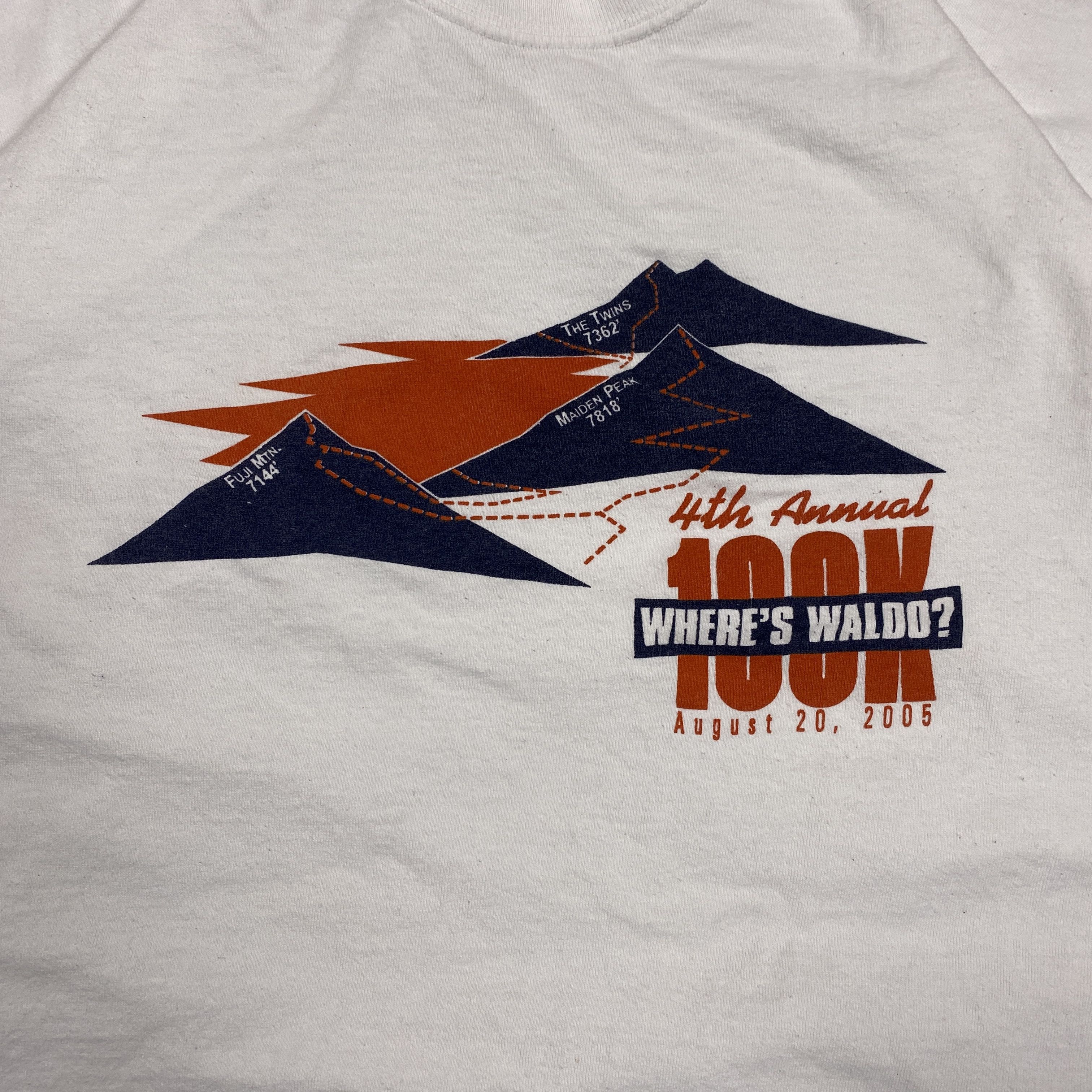 Vintage Vintage 2005 Where's Waldo 100K Trail Run T-Shirt White L Size US L / EU 52-54 / 3 - 4 Thumbnail