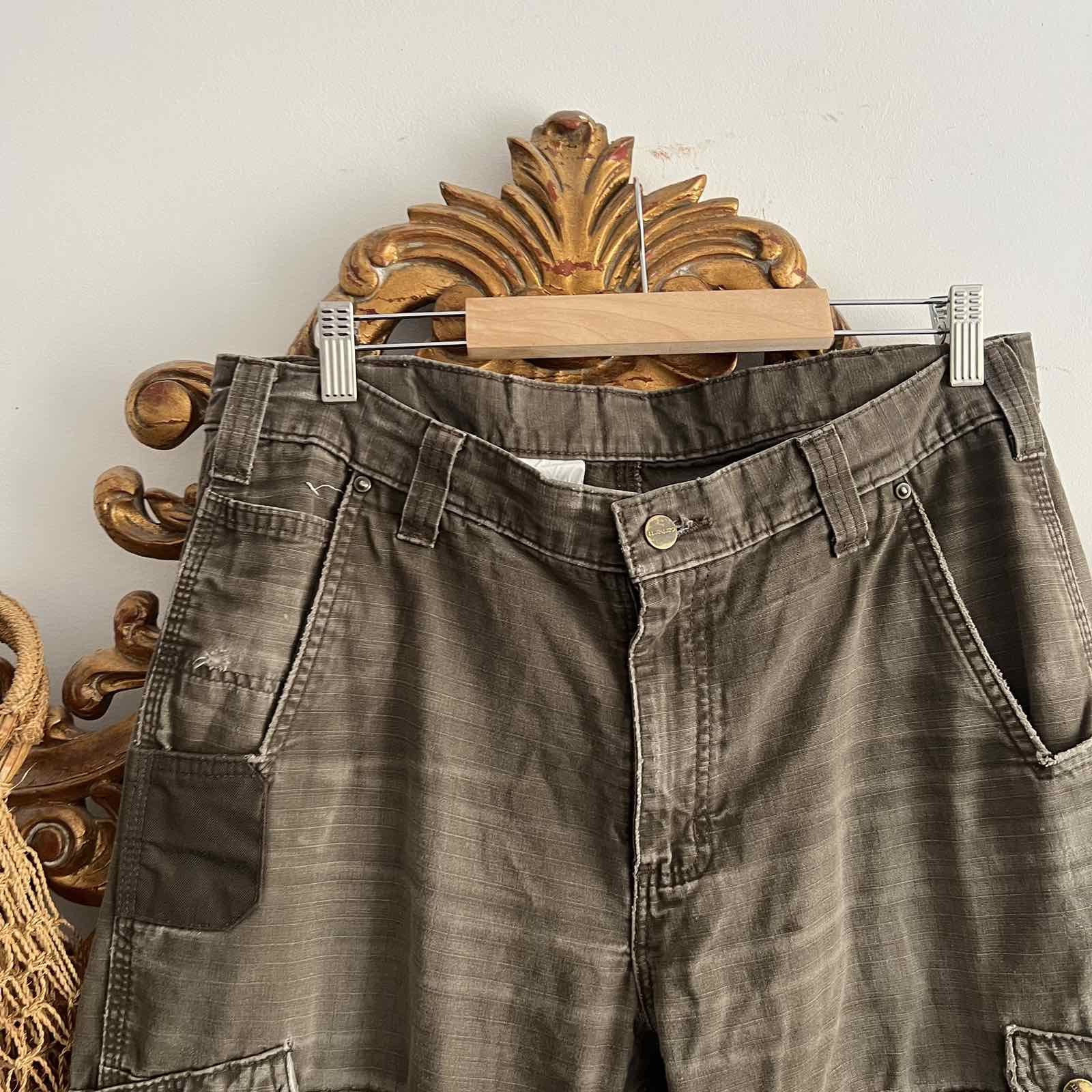 Carhartt Carhartt double knee cargo thrashed faded 90s y2k Sz 34X32 Size US 34 / EU 50 - 3 Thumbnail