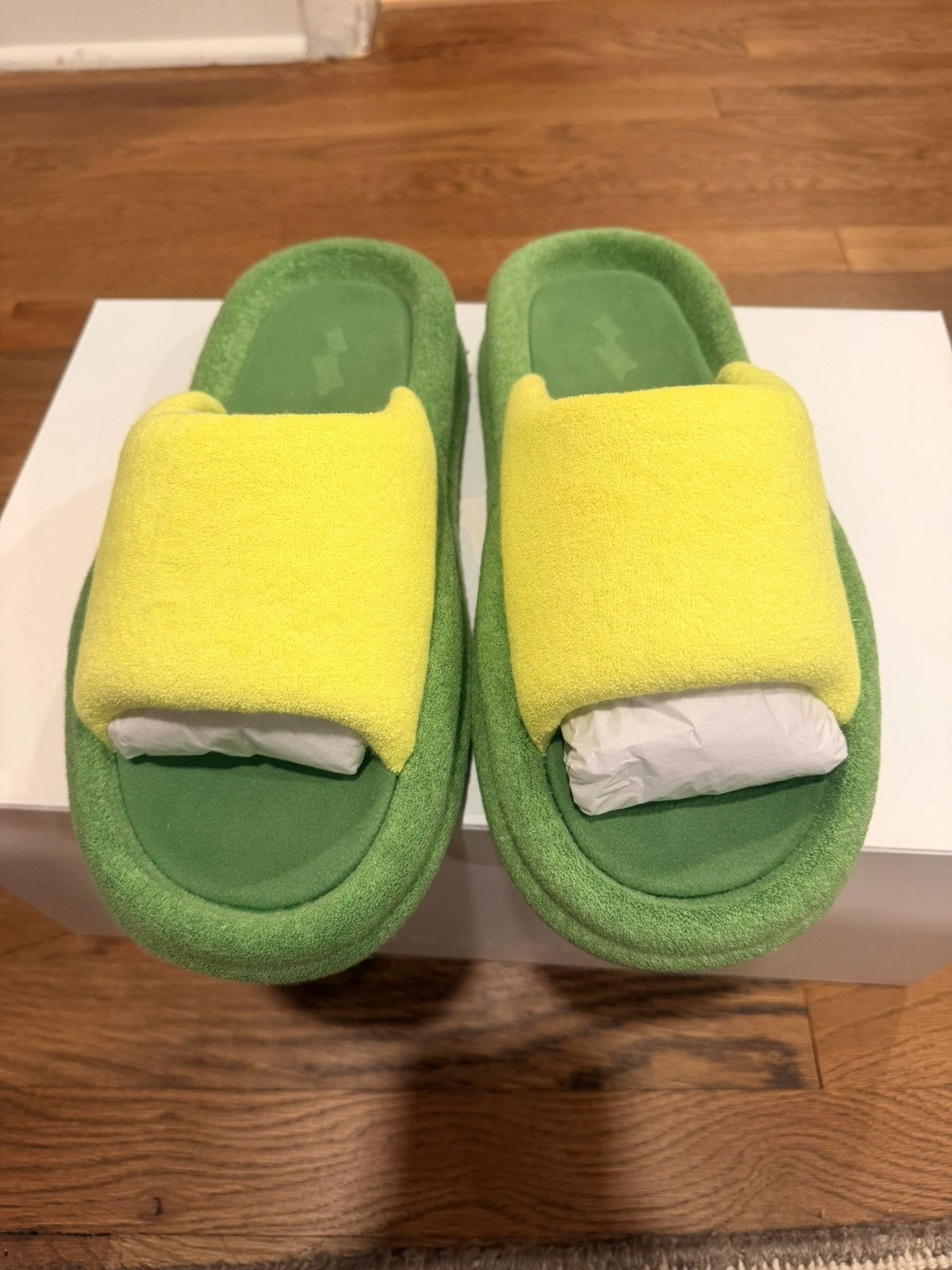 Justin Bieber Men Rest Slide Tennis Sandals - White lilbieber first gave us a courtside sneak peek — and now the  main image 3