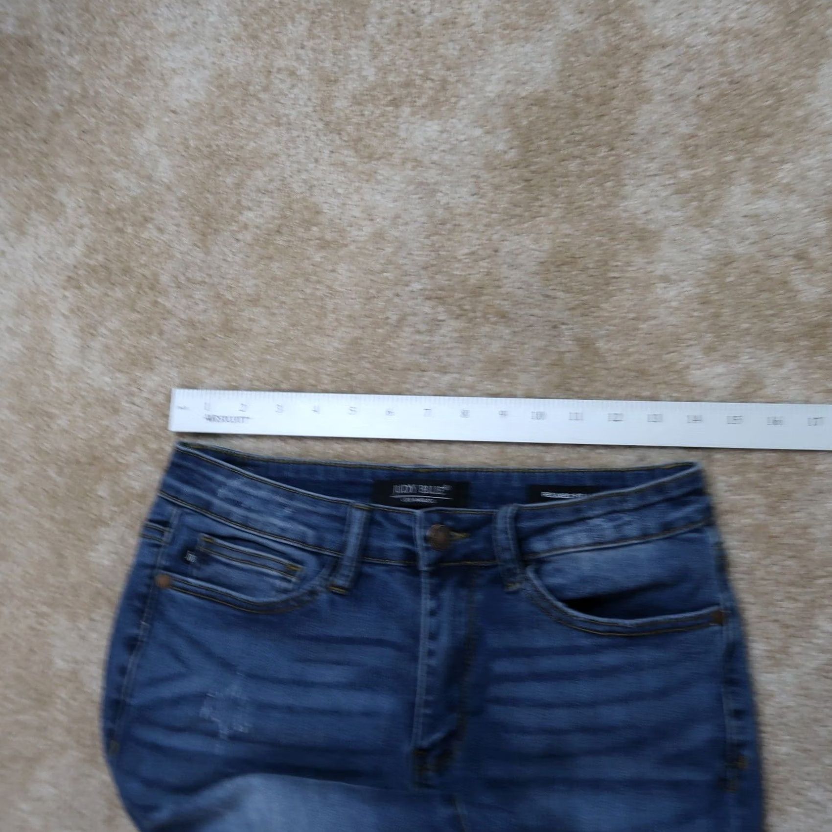 Denime Judy Blue Relaxed Straight Leg Jeans Women's 29 Blue Stretch Denim Size 29" - 7 Thumbnail