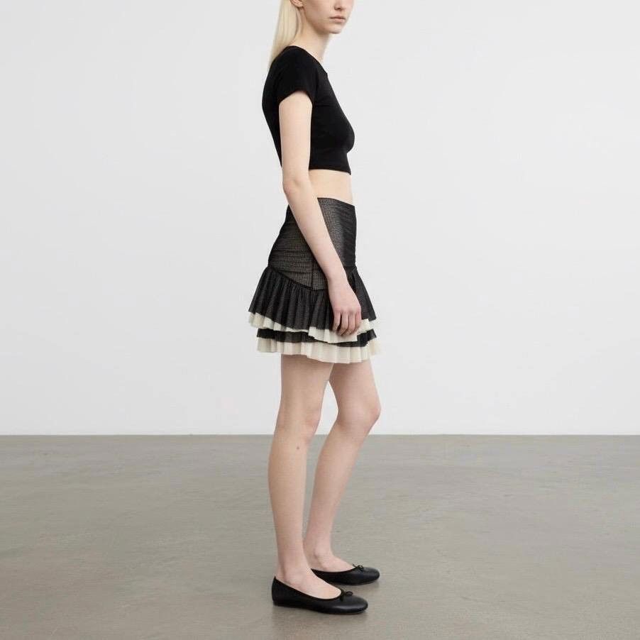Other The Morgan de Toi Mini Layered Mesh Mini Skirt Size 26" / US 2 / IT 38 - 4 Thumbnail