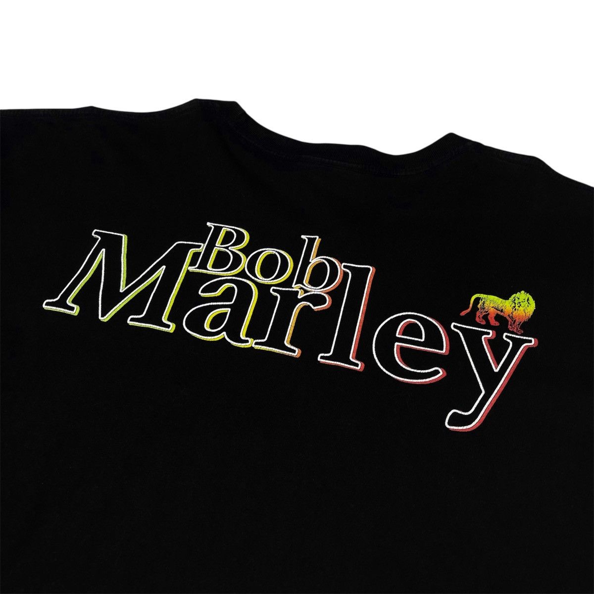Bob Marley × Vintage Vintage 90's Bob Marley Big Face Reggae Rock Band T-shirt Size US XXL / EU 58 / 5 - 5 Thumbnail