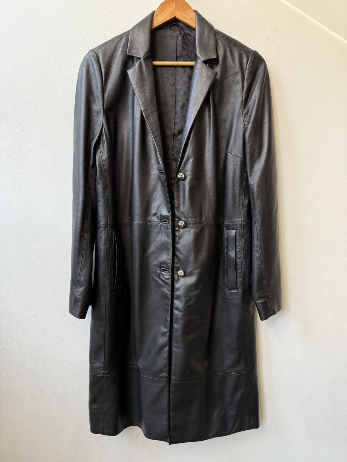 Chrome Hearts Chrome Hearts Black Leather Trench Size US M / EU 48-50 / 2 - 1 Thumbnail