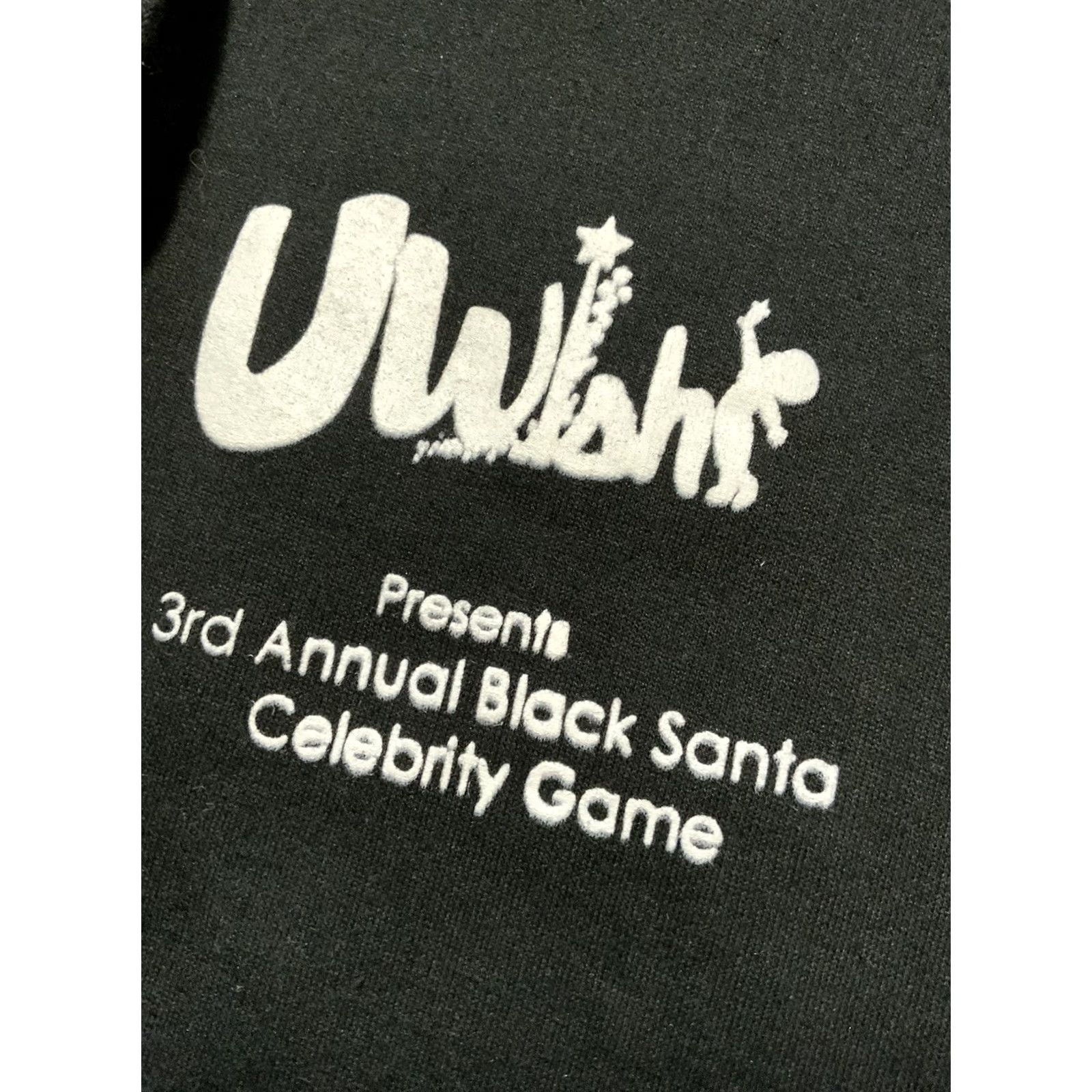 Vintage VINTAGE Baron Davis UWish 3rd Annual Black Santa Celebrity Basketball Game Hoodie Sz. M Men's Basketball Pro World Pullover Black M Size US M / EU 48-50 / 2 - 5 Thumbnail