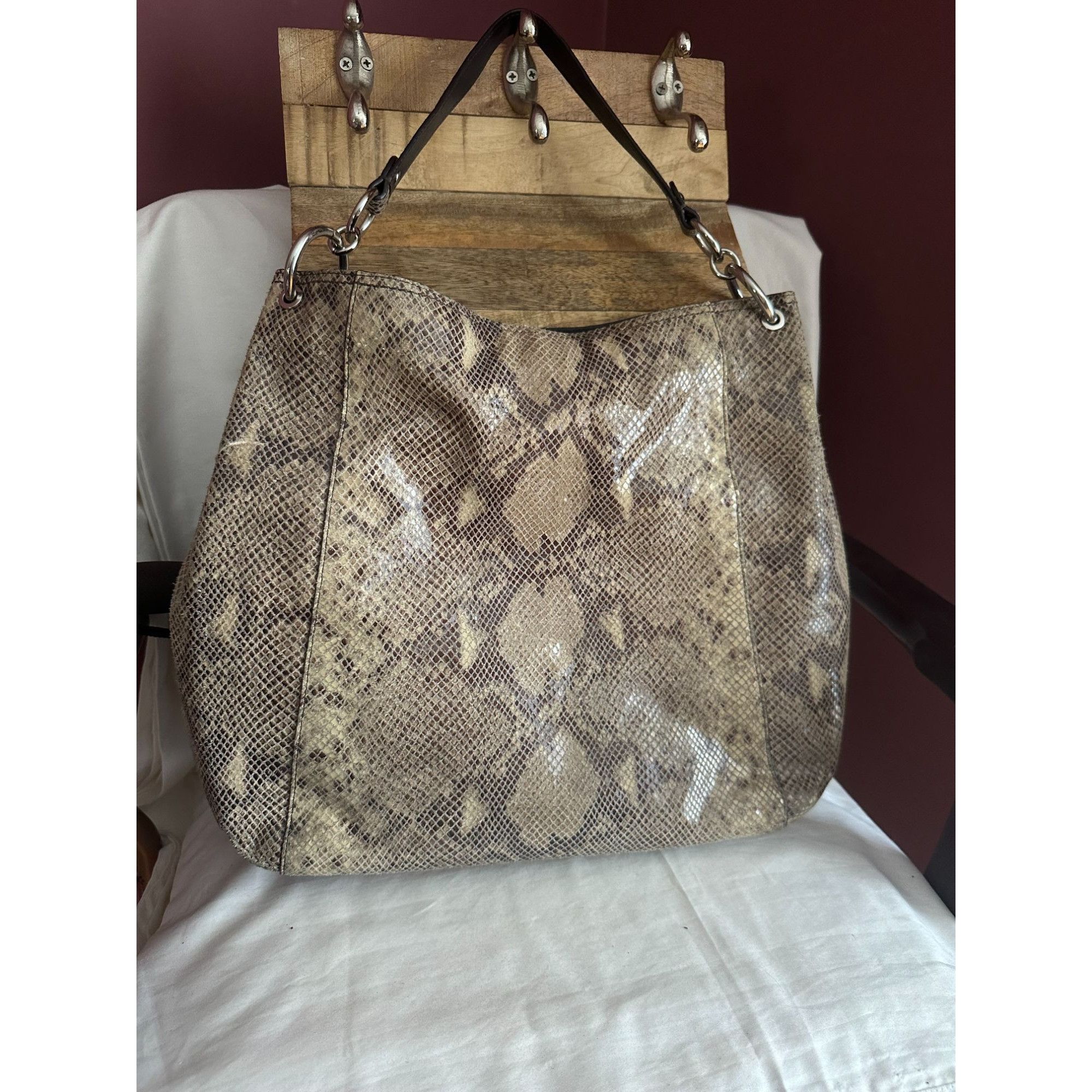 Coach COACH F24383 beige/brown PARK PYTHON HOBO Size ONE SIZE - 2 Thumbnail