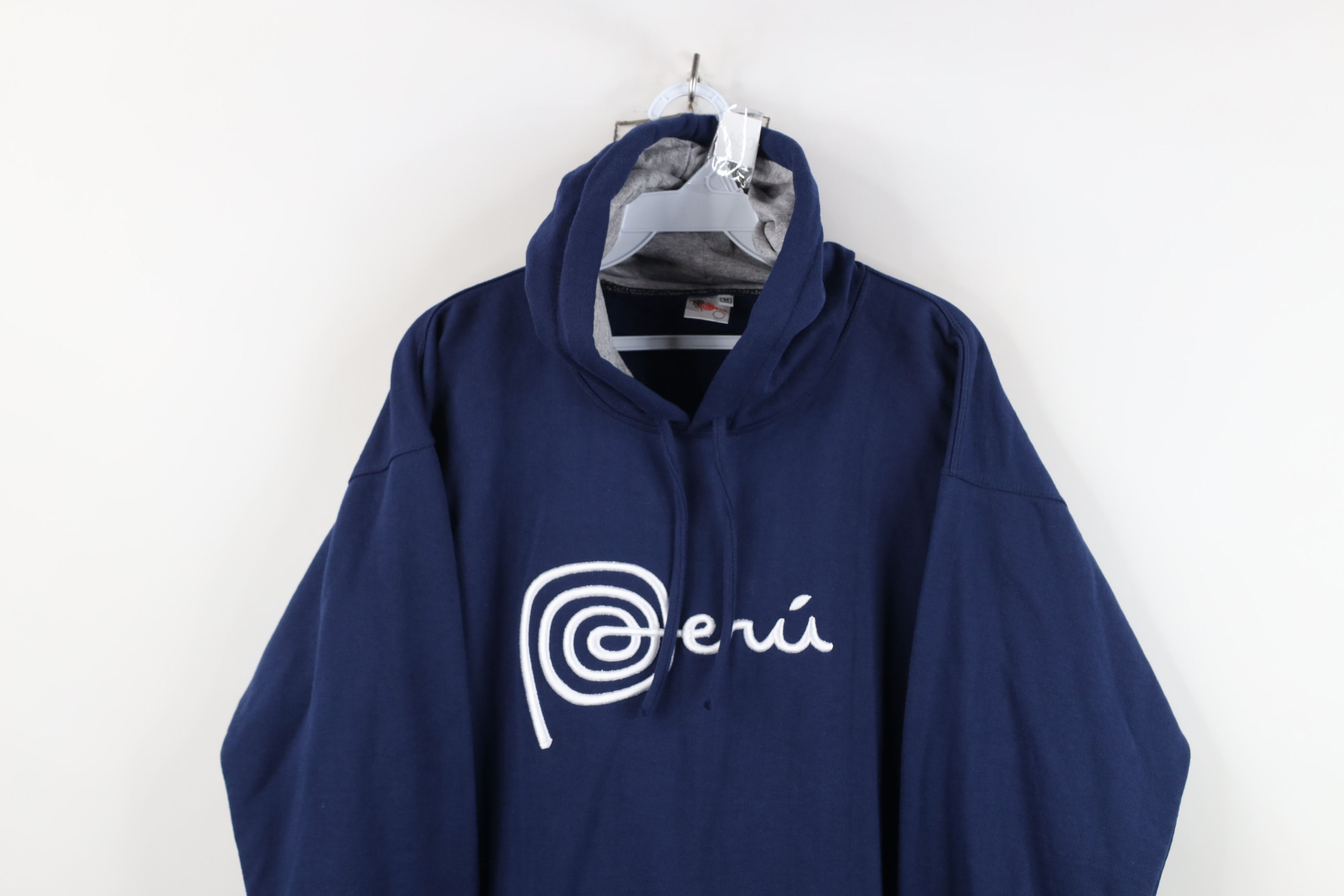 Vintage Vintage 90s Y2K Streetwear Spell Out Peru Hoodie Sweatshirt Size M / US 6-8 / IT 42-44 - 2 Thumbnail