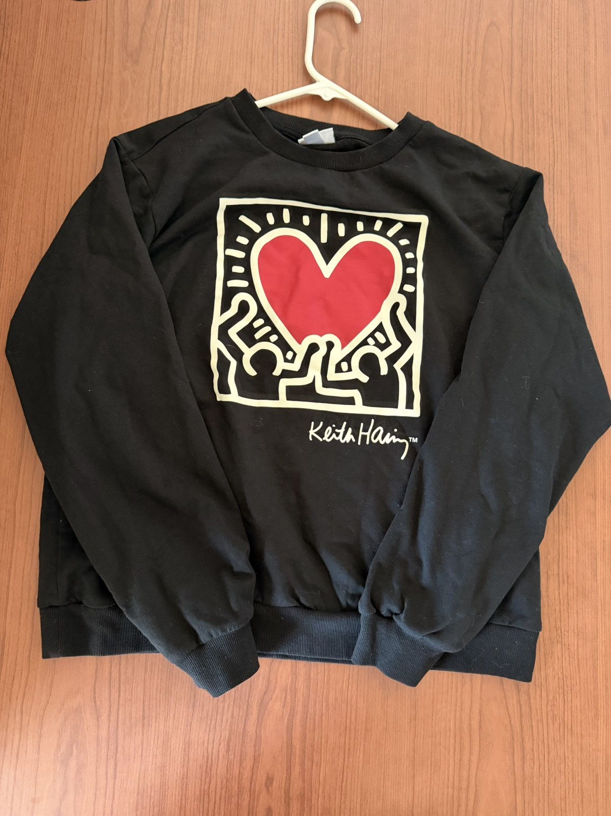Keith Haring Keith Haring Heart Graphic Black Crewneck Sweatshirt M Size US M / EU 48-50 / 2 - 5 Thumbnail