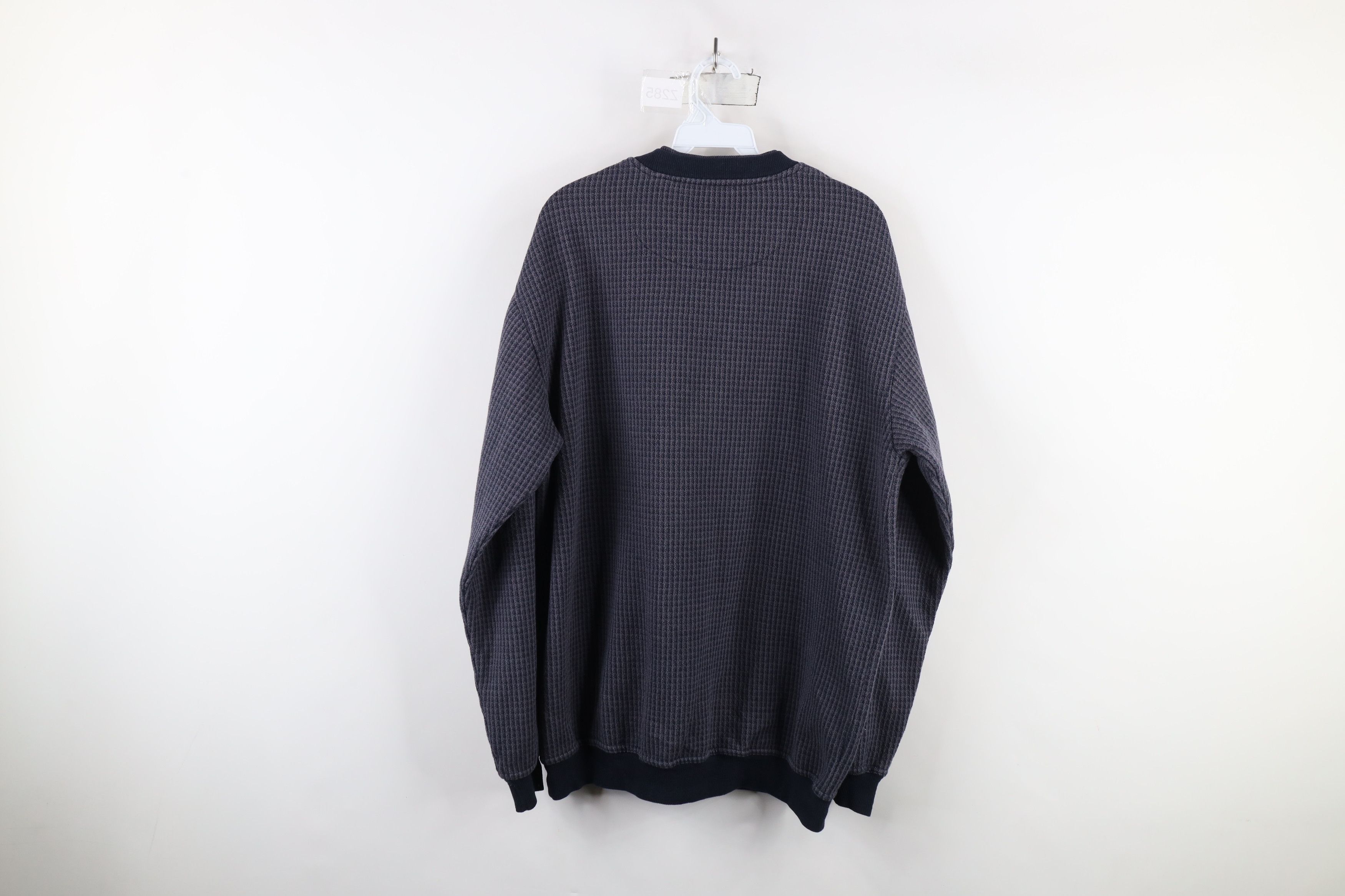 Vintage Vintage 90s Streetwear Thermal Knit Crewneck Sweatshirt Size ONE SIZE - 10 Thumbnail
