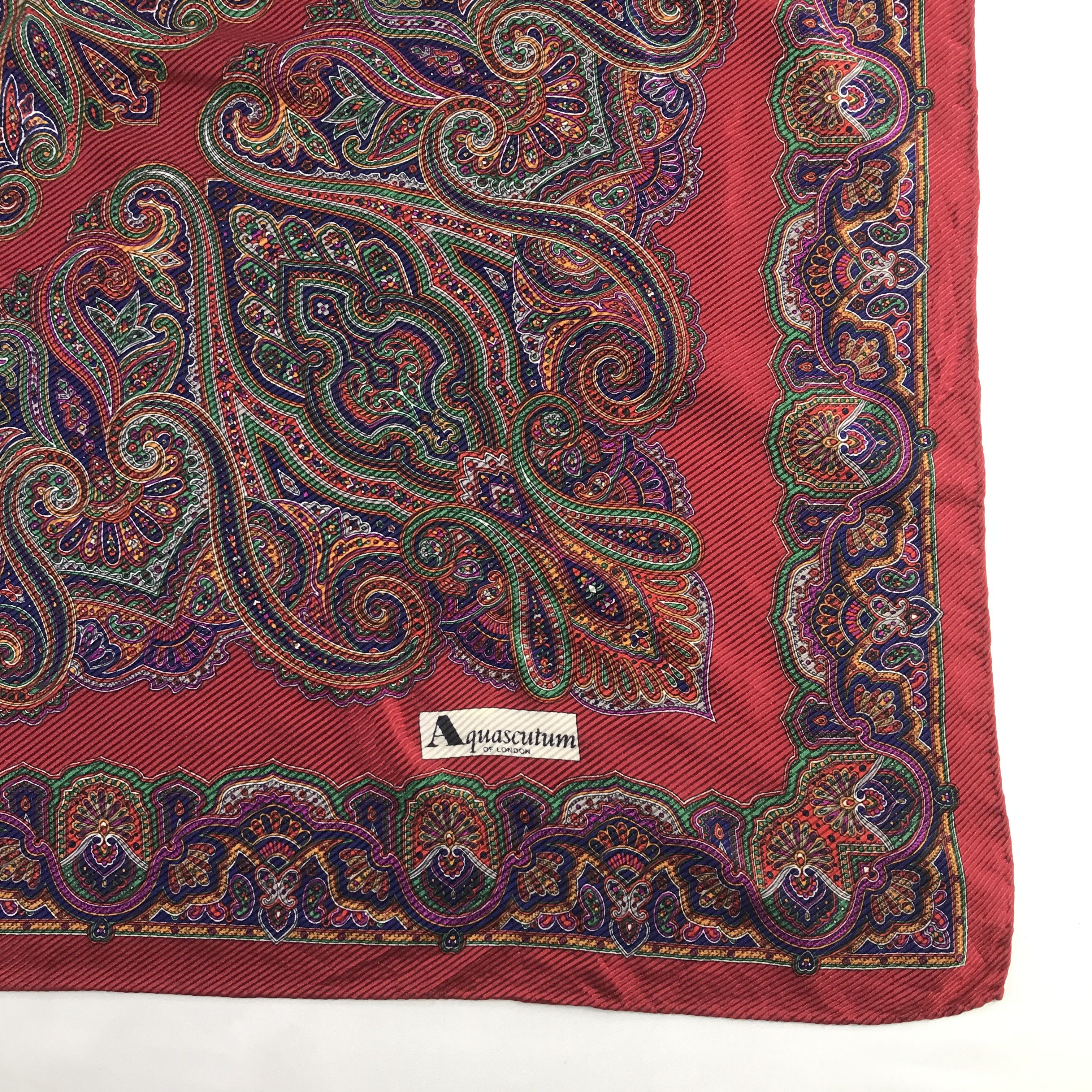 Aquascutum Vintage Aquascutum Silk Scarf Size ONE SIZE - 4 Thumbnail