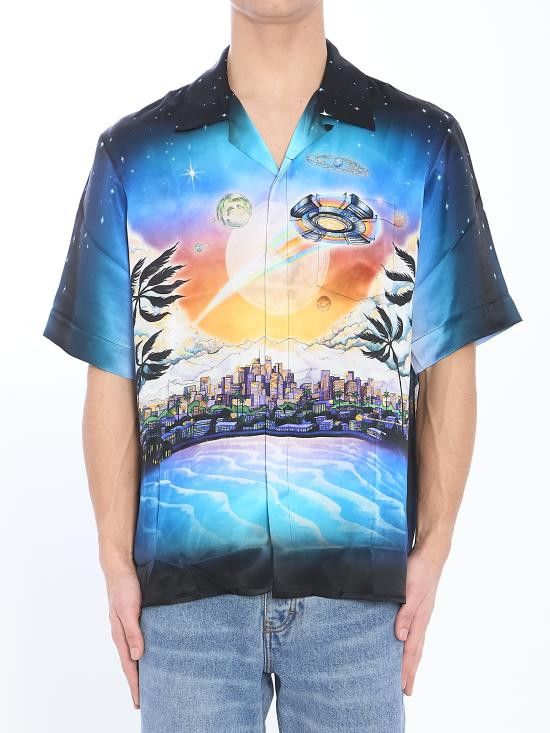 シャツ CASABLANCA Men Long Tops MS25SH00304 BLUE Casablanca CASABLANCA Men Long Tops MS25SH00304 BLUE | Grailed