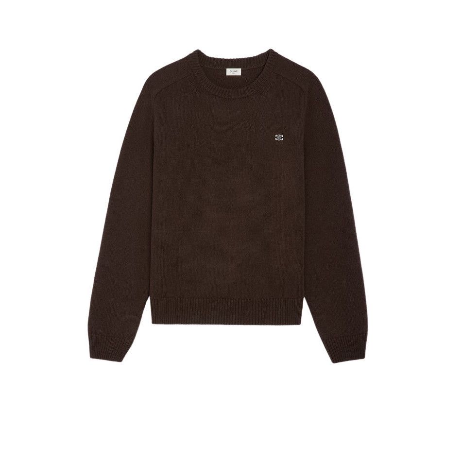 Celine CELINE $1350 Brown Cashmere/Wool Sweater New & Authentic (Me Size US S / EU 44-46 / 1 - 1 Thumbnail
