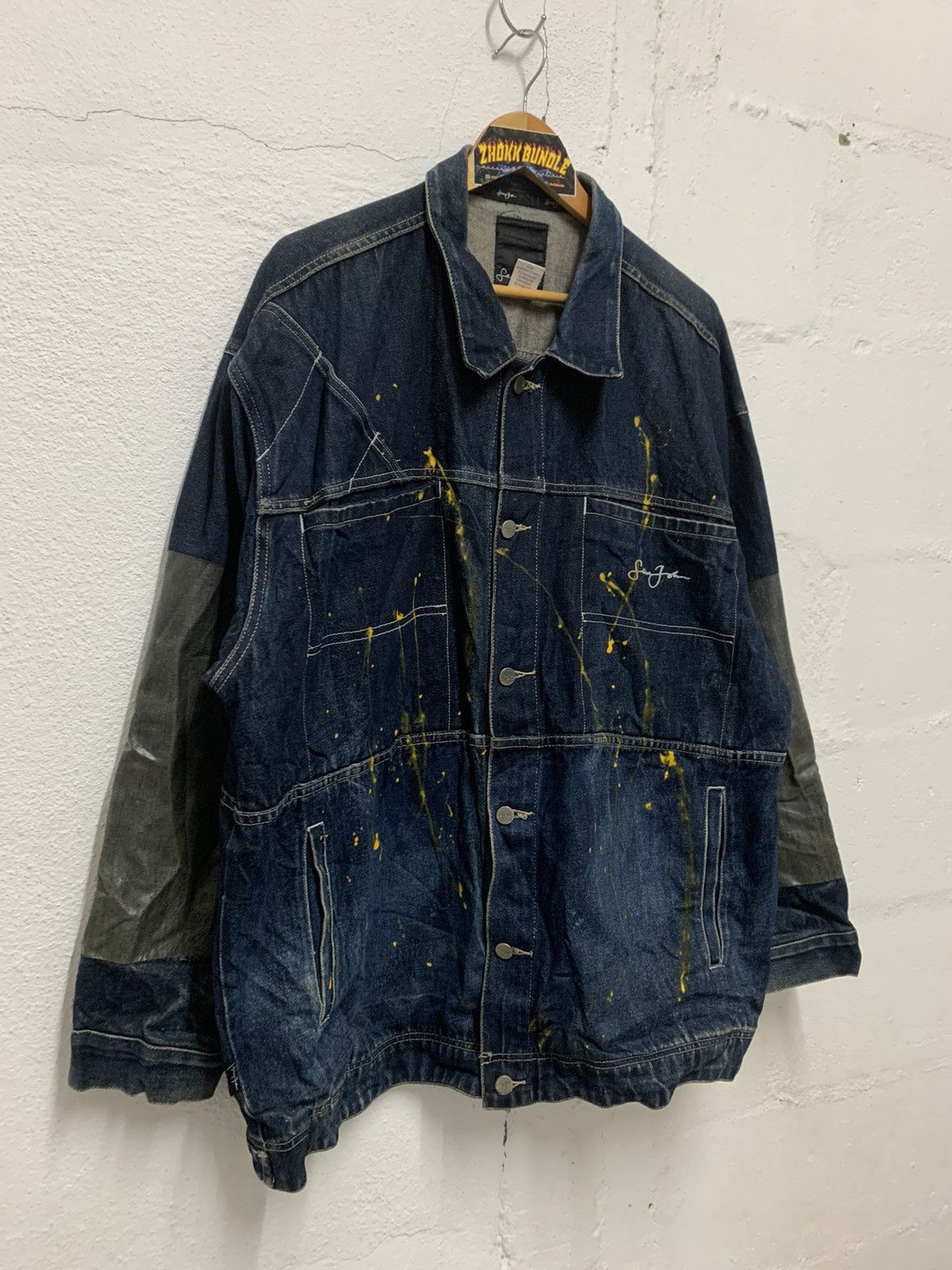 Sean John Sean John Paint Splatter Denim Jacket Size US XXL / EU 58 / 5 - 2 Thumbnail
