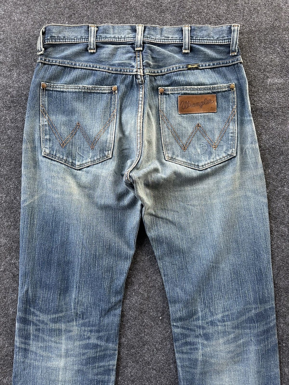 Wrangler 🔥90s Wrangler Distressed Vintage Denim D131 Size US 32 / EU 48 - 4 Thumbnail