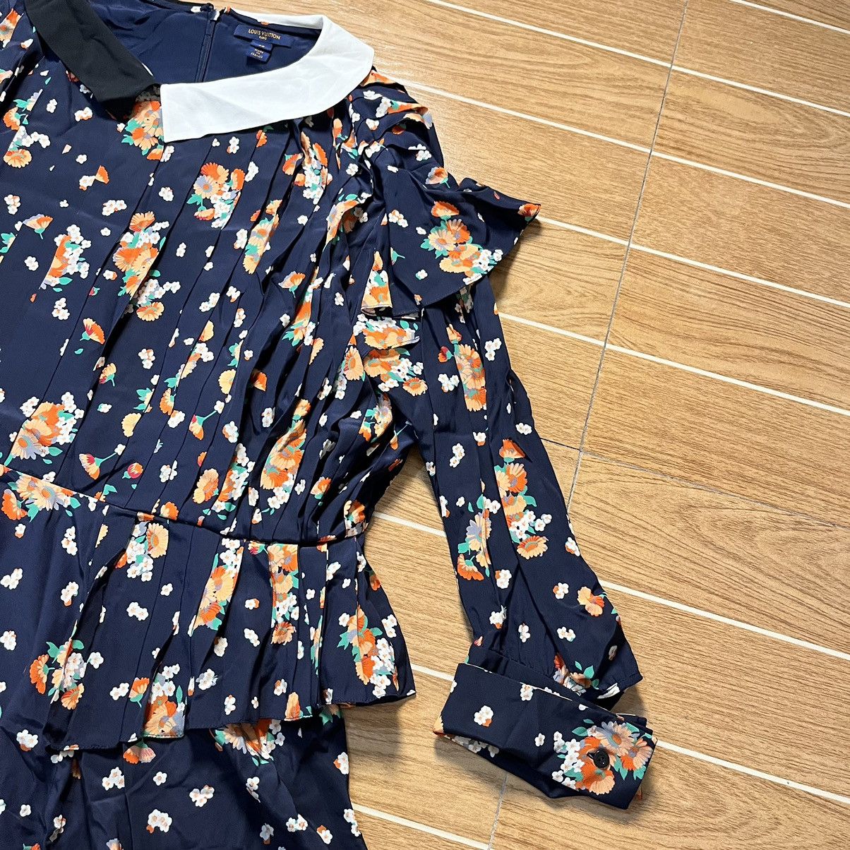 Louis Vuitton Louis Vuitton Floral Midi Dress Size S / US 4 / IT 40 - 6 Thumbnail