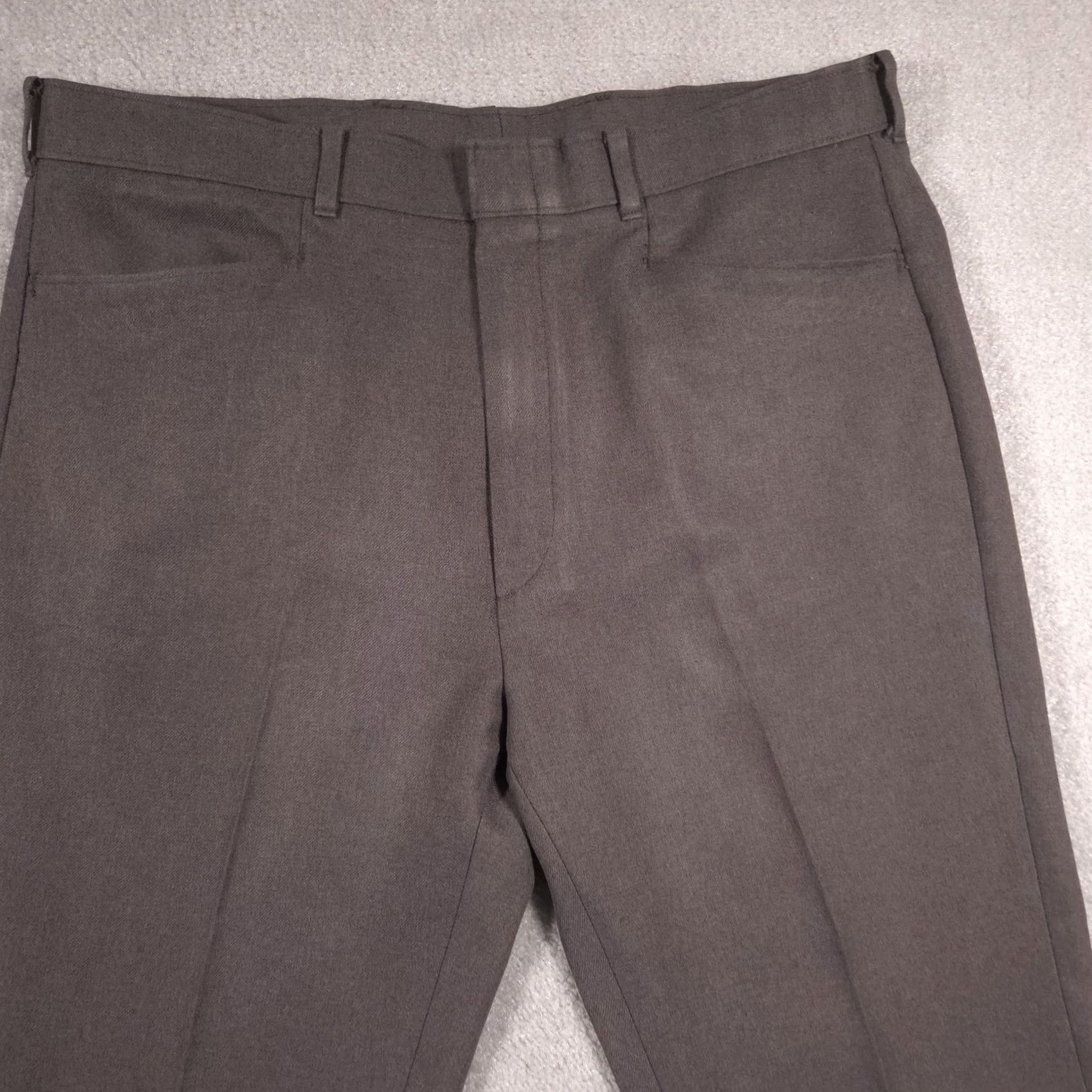 Levi's VINTAGE Levi's Action Slacks Pants Mens 36x29 Gray Dress Polyester Straight Leg Mens Size US 36 / EU 52 - 3 Thumbnail
