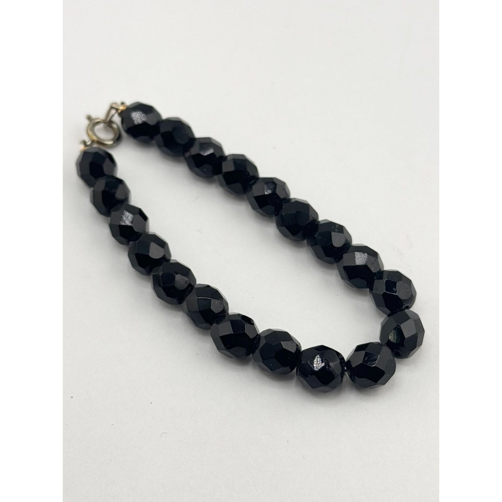 Vintage Vintage black crystal beaded bracelet Size ONE SIZE - 3 Thumbnail