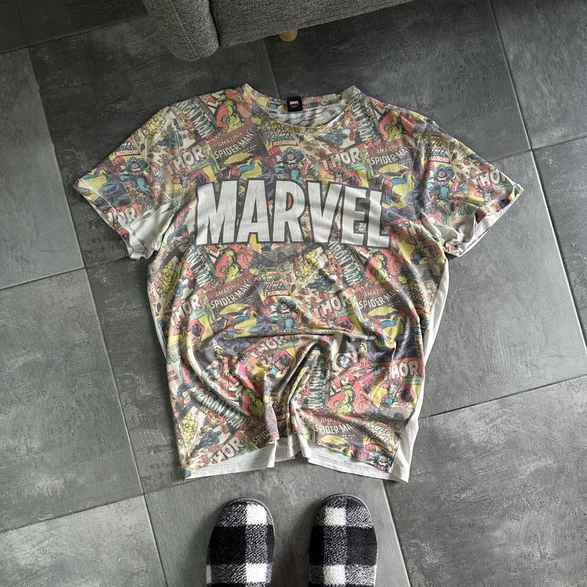 Marvel Comics × Vintage Vintage Marvel Comics T-shirts Overprinted Cartoon Y2K Size US XL / EU 56 / 4 - 1 Thumbnail