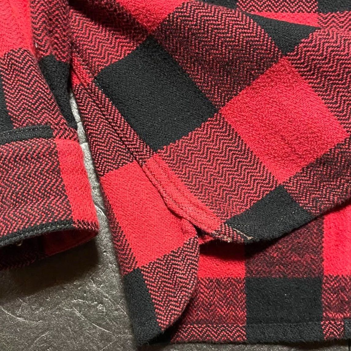 The Flat Head VINTAGE The Flat Head Flannel Shirt Block Check 36 Red Black Men's Button-Up Long Sleeve Cotton Wool Check Pattern 90s Style? Size US M / EU 48-50 / 2 - 5 Thumbnail