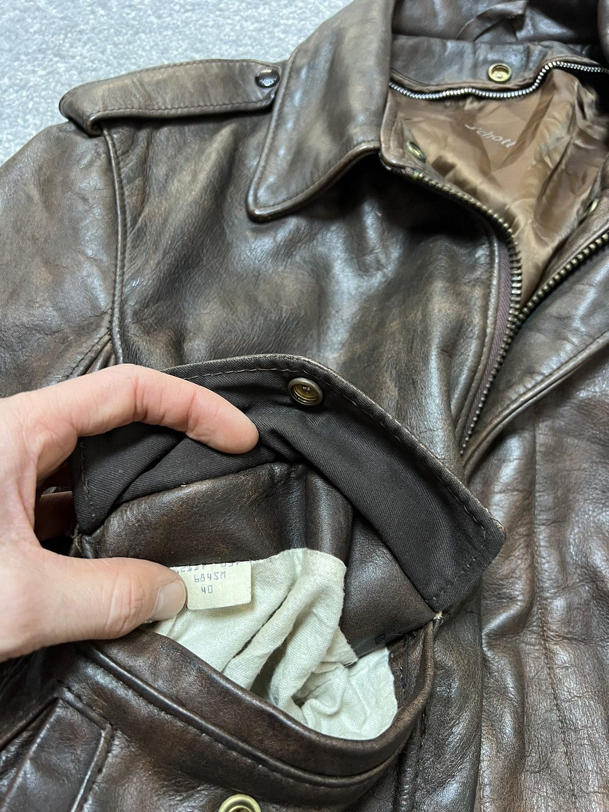 Avirex Vintage Schott Leather Flight Bomber Jacket Size M Size US M / EU 48-50 / 2 - 14 Thumbnail