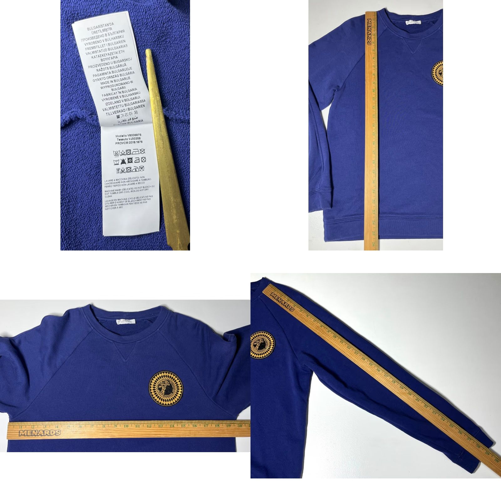 Vintage VINTAGE Versace Collection Sweatshirt Crewneck Men’s S Blue Logo Jersey Cotton Pullover Size US S / EU 44-46 / 1 - 9 Thumbnail
