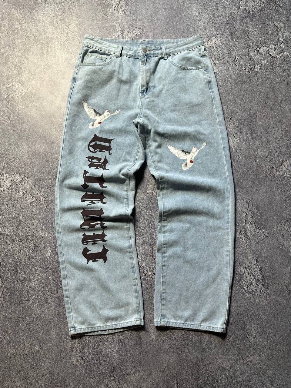 💥Vintage Dirty Faded Jeans Jnco style Rap Y2k