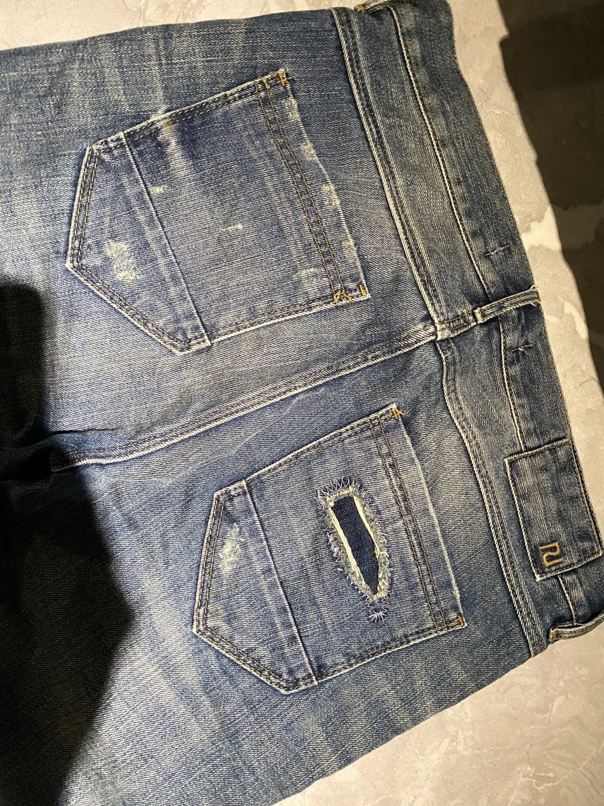 Japanese Brand Heavy Distressed Underground Darkwear Jean / Drip Y2K Size US 33 - 7 Thumbnail