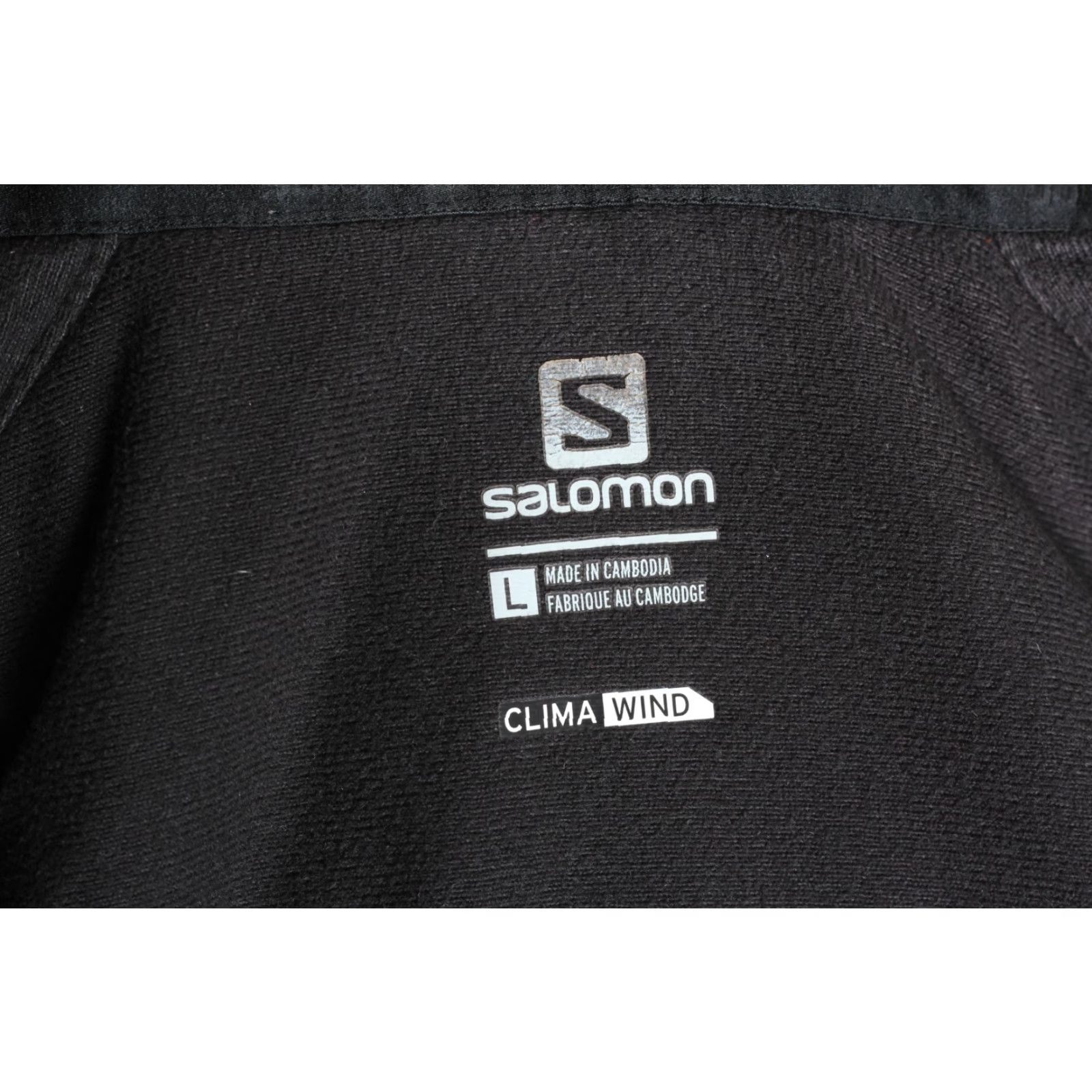 Salomon Salomon CLIMA WIND Fleece Lined Jacket Men Size L MJ3667 Windbreaker, Full Zip, Padded, Casual, Travel, Autumn Spring Winter, Black, Logo, XS? Size US L / EU 52-54 / 3 - 7 Thumbnail