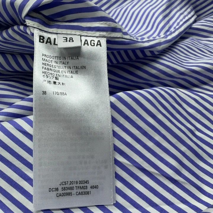 Balenciaga Balenciaga Balenciaga Logo Stripe Long Sleeve Shirt -2507 Size US M / EU 48-50 / 2 - 4 Thumbnail