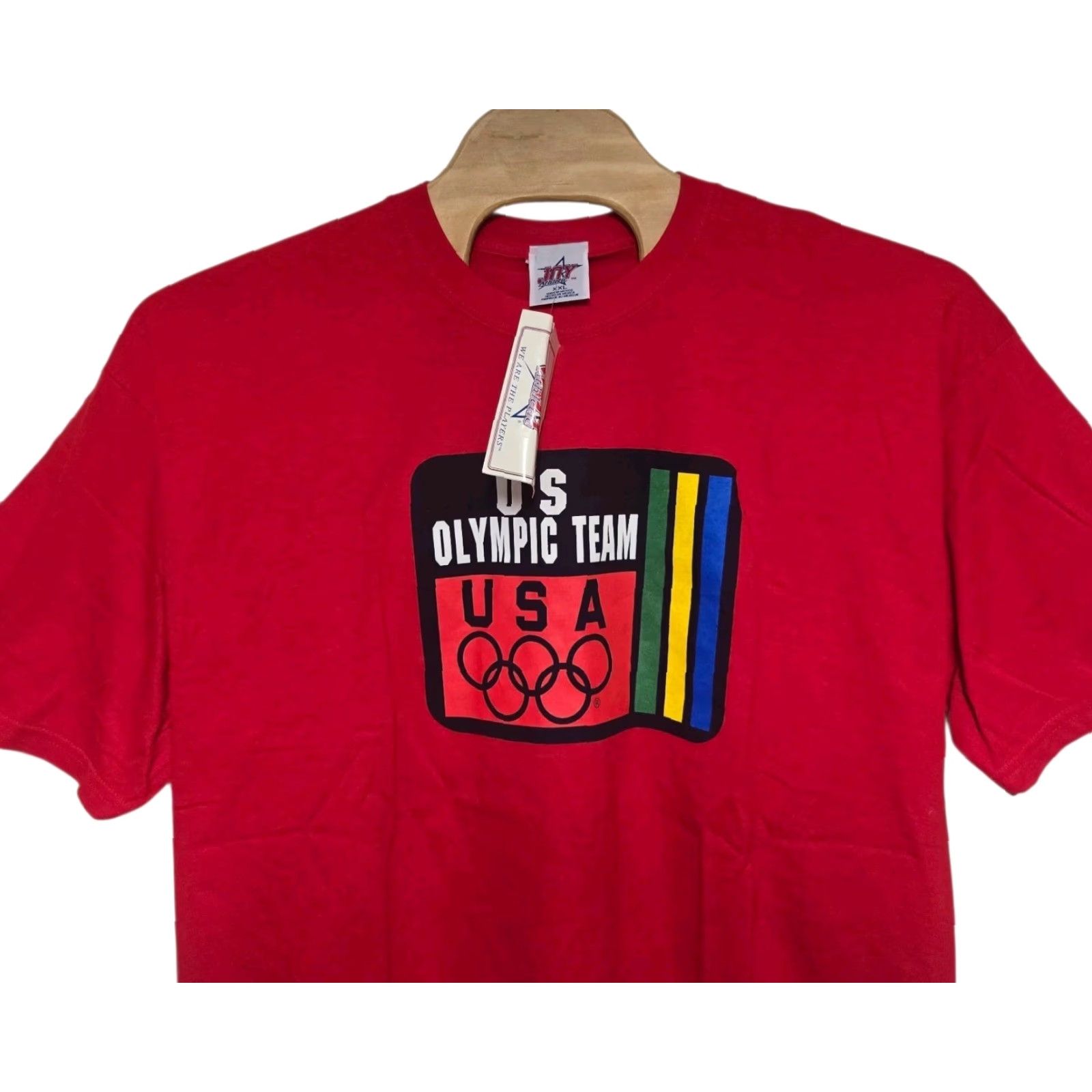 Vintage VINTAGE Olympic Games Ring USA T-Shirt Men 2XL Red NEW NWT Size US XXL / EU 58 / 5 - 2 Thumbnail