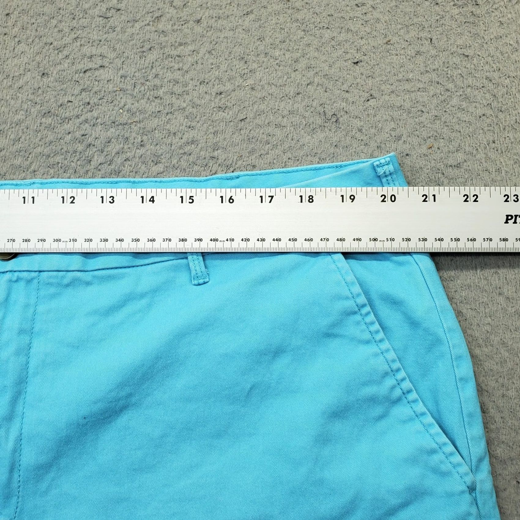 Izod IZOD Mens 40 Blue Saltwater Chino Shorts Cotton Stretch Slash Pocket 9.5" Inseam Size US 40 / EU 56 - 5 Thumbnail