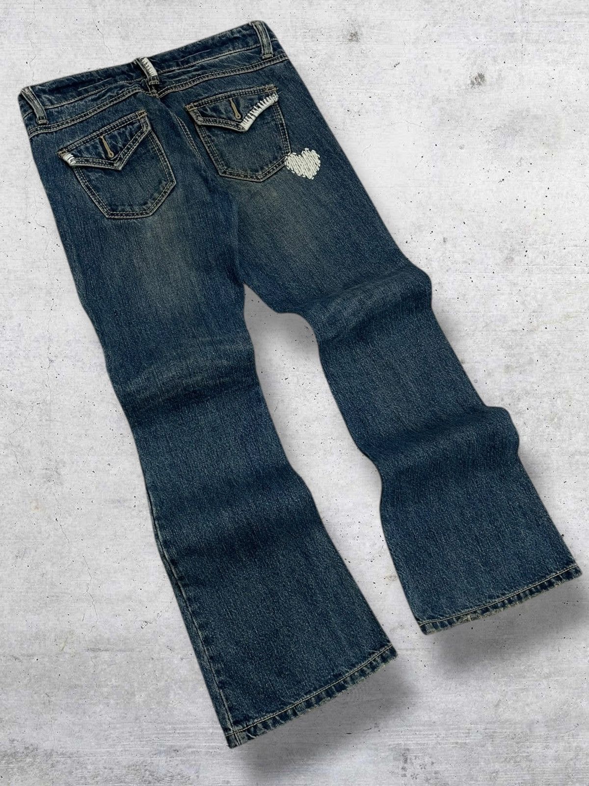 semanticdesign VINTAGE SEMANTIC DESIGN OG JAPAN DESIGNER FLARE RIPPED DENIM Size US 30 / EU 46 - 9 Thumbnail