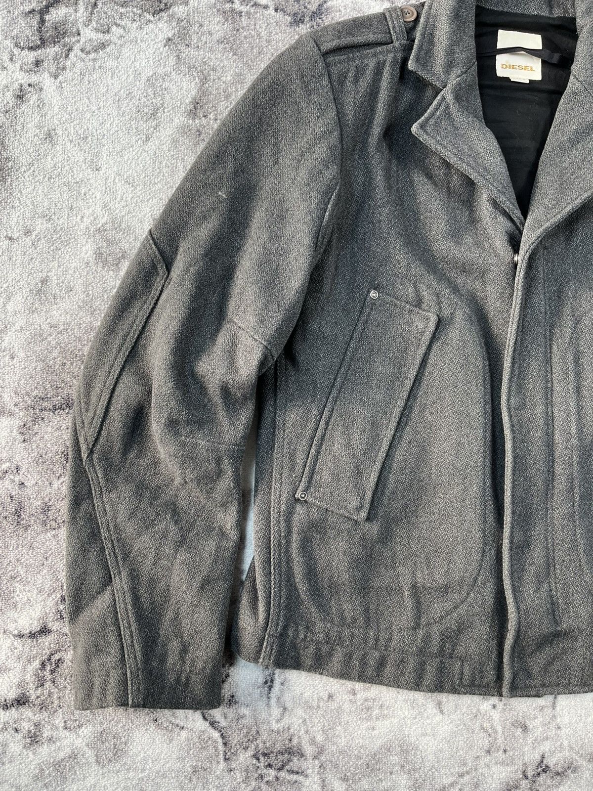 Diesel Diesel Wool Zip Jacket Minimal Distressed Fit M Size US M / EU 48-50 / 2 - 2 Thumbnail