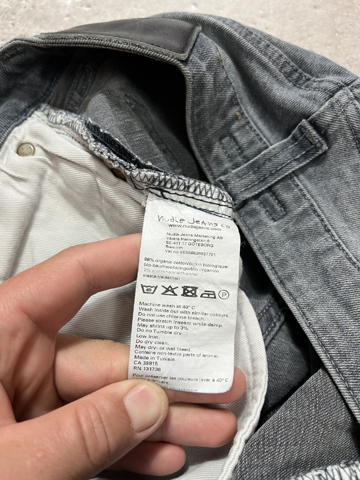 Nudie Jeans Nudie Jeans W29 L30 Grey Washed Skinny Fit Stretch Denim Size US 29 - 14 Thumbnail