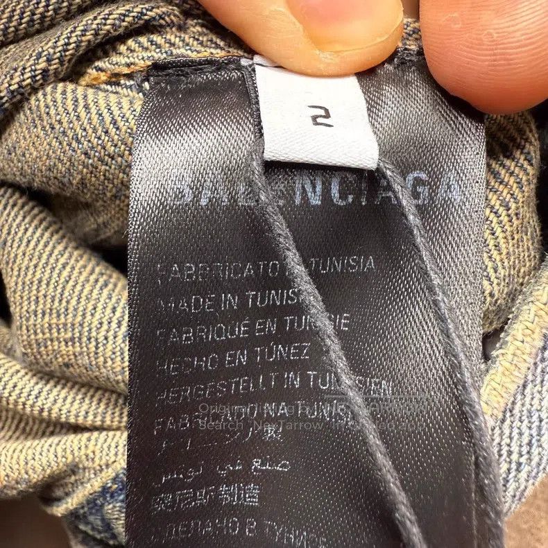 Balenciaga Balenciaga Masking Tape Elastic Bandage Blue Denim Jacket Size US M / EU 48-50 / 2 - 5 Thumbnail