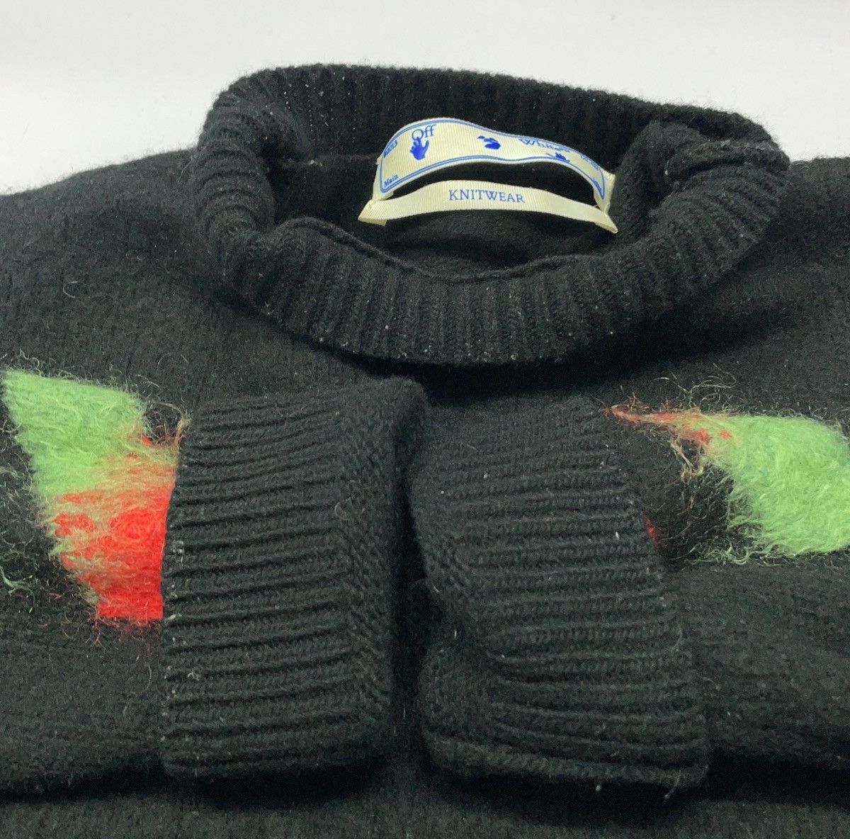 Off-White Off-White Brushed Wool Sweater 'Black Multicolor' Size US XS / EU 42 / 0 - 5 Thumbnail