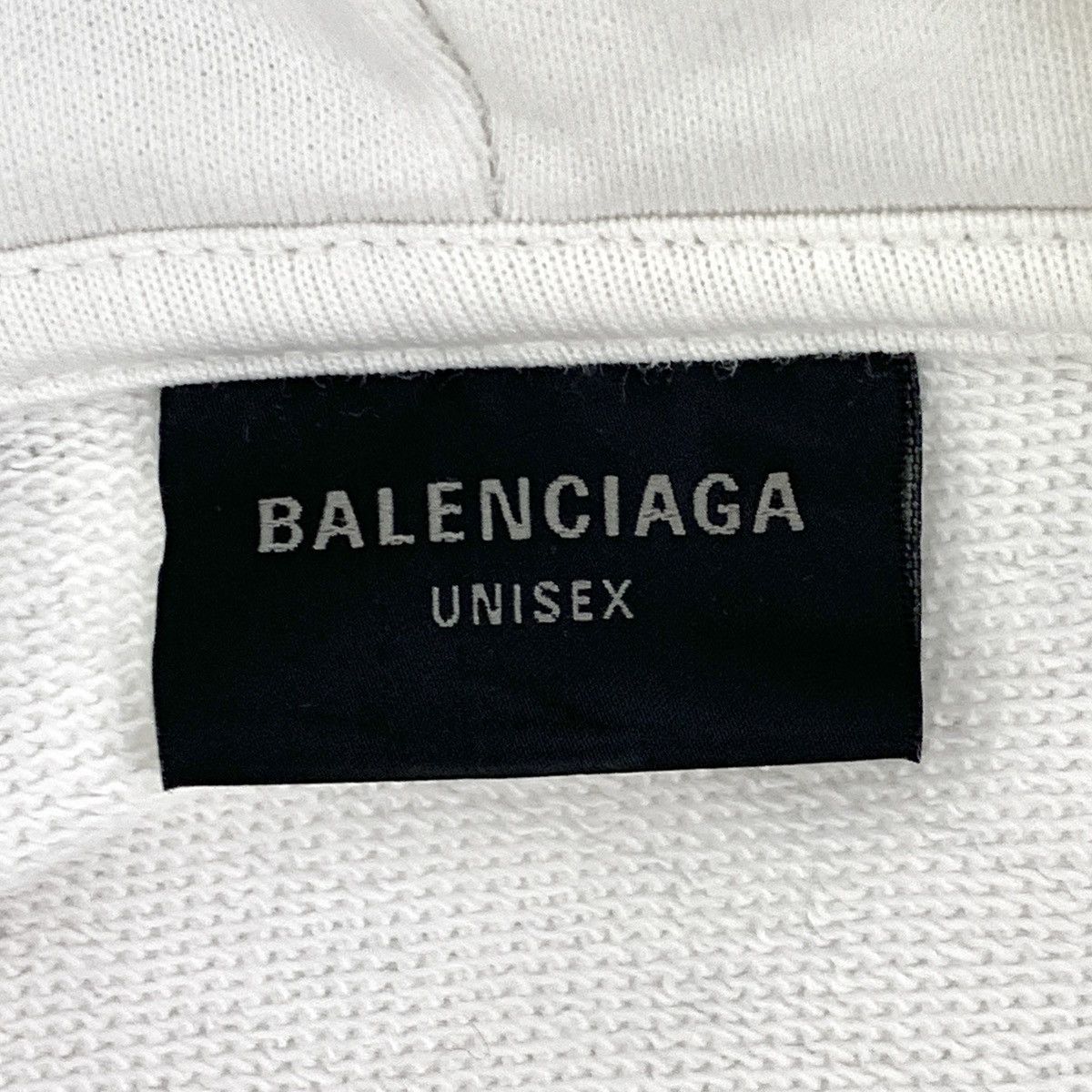 Balenciaga Balenciaga White Hole Design Cotton Hooded Sweatshirt K26WX Size XS / US 0-2 / IT 36-38 - 6 Thumbnail
