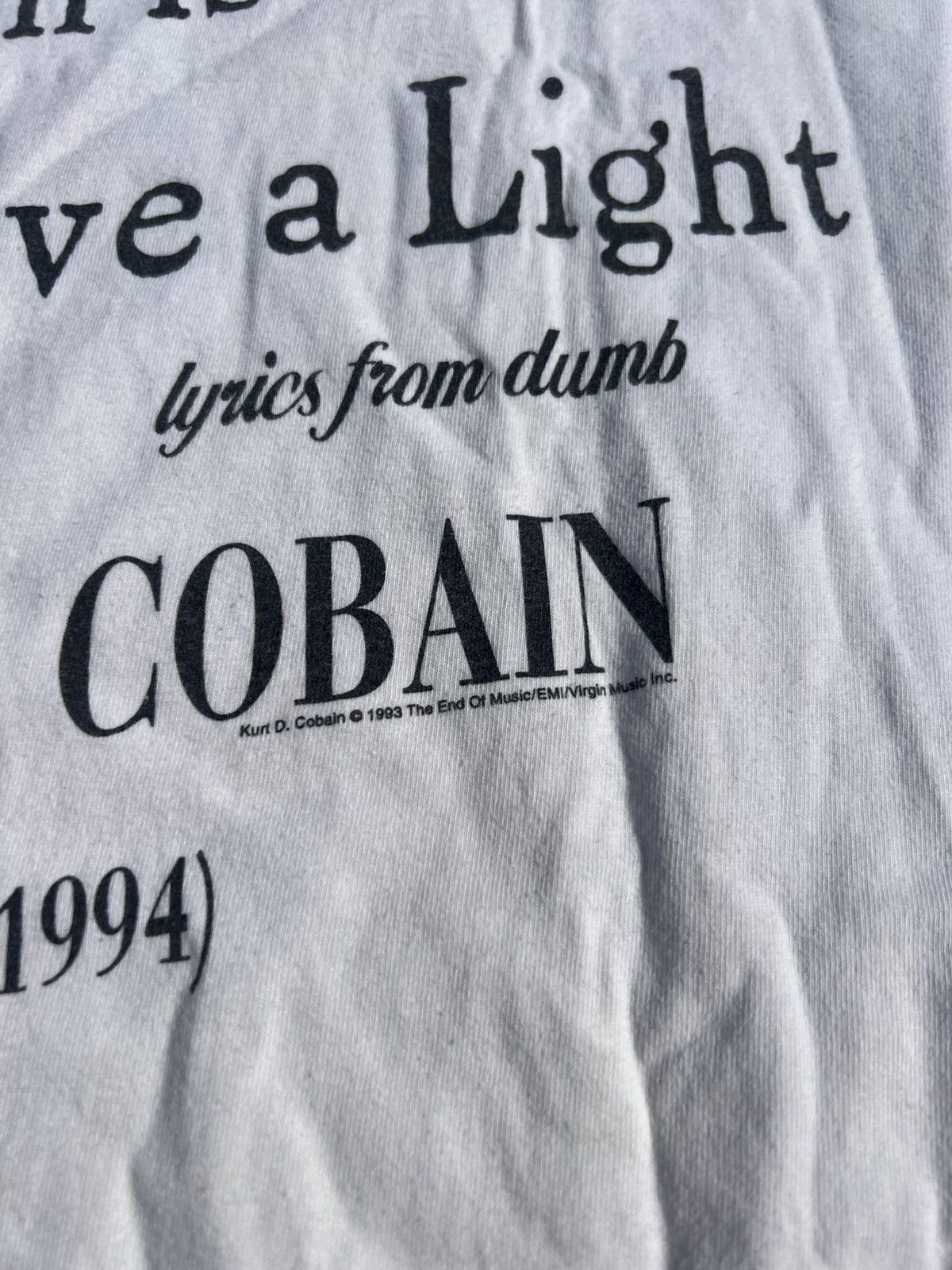 Band Tees Kurt Cobain MTV Unplugged Nirvana End of Music Size US XL / EU 56 / 4 - 7 Thumbnail