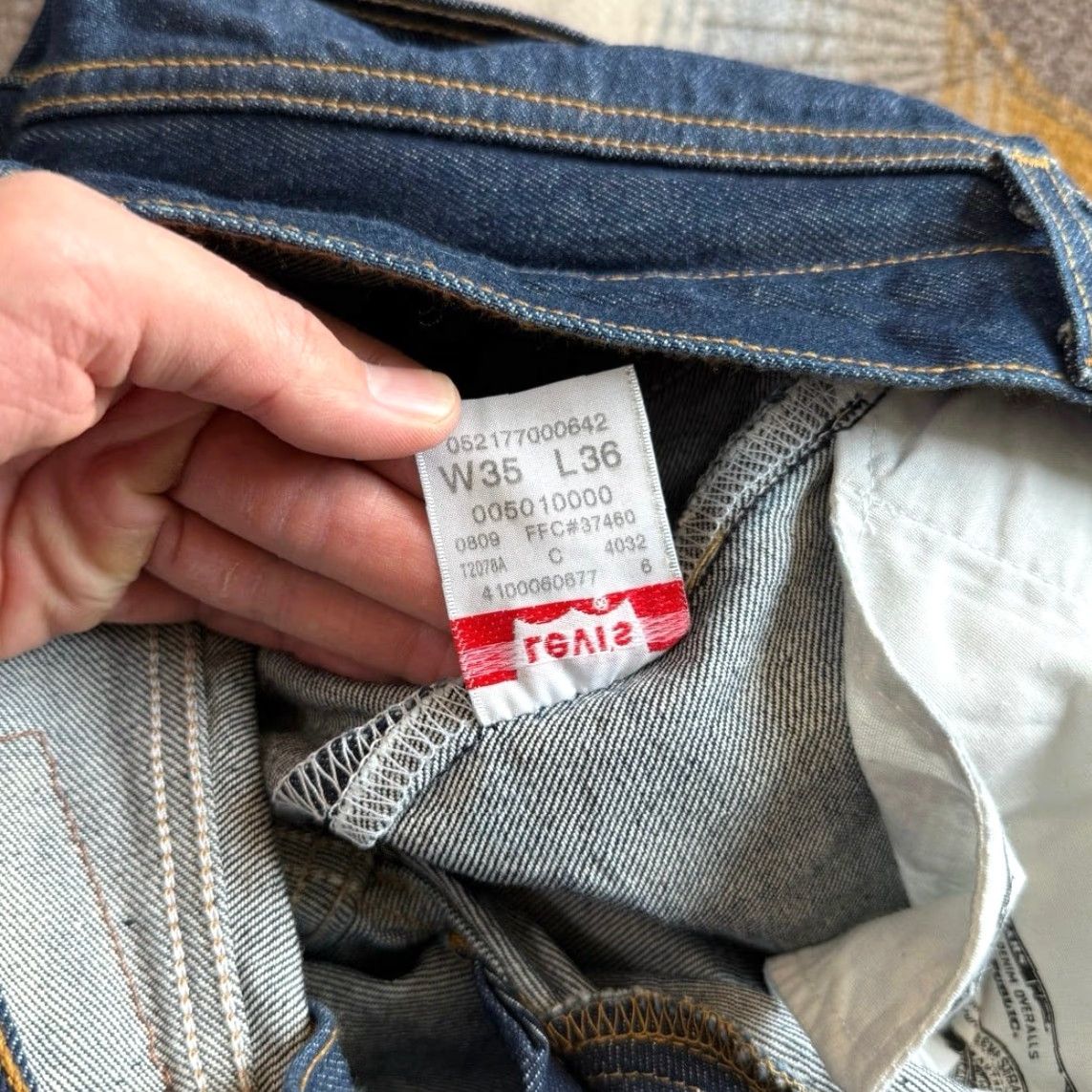 Levi's VINTAGE Levi’s 501xx Button Fly Denim Jeans Men 35x36 Blue Regular Inseam 36" Solid Mid Rise Straight 501oo? (Wait). Size US 35 - 7 Thumbnail